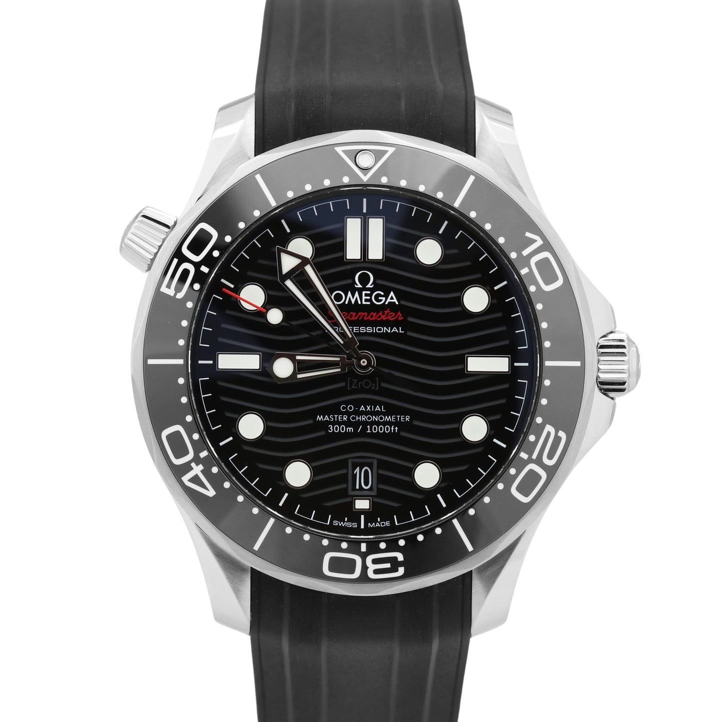 MINT Omega Seamaster Steel Black Rubber Watch 210.32.42.20.01.001 42mm Watch BOX