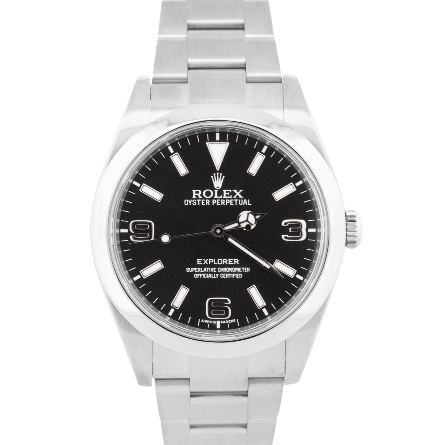Rolex Explorer I BLACK Stainless Steel 39mm 3-6-9 MK1 Automatic Watch 214270