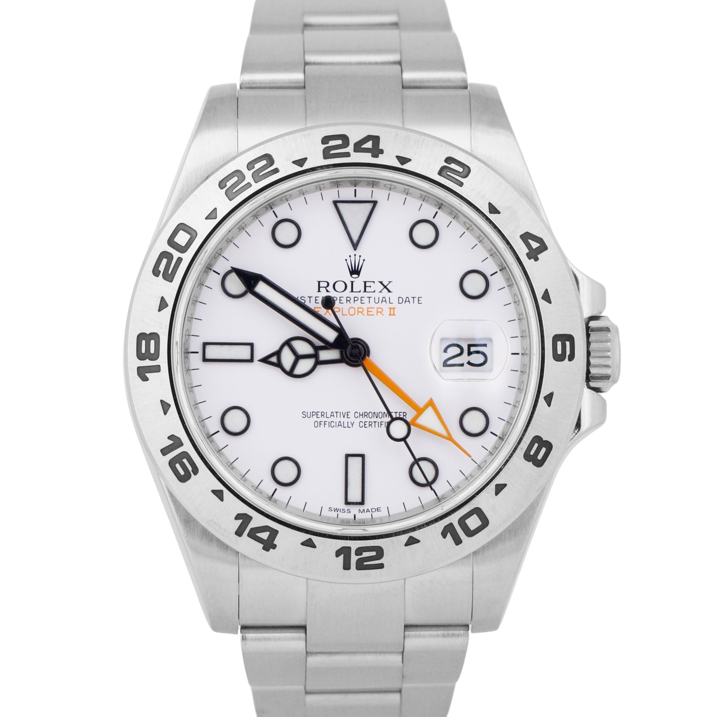 MINT 2020 PAPERS Rolex Explorer II 42mm 216570 POLAR WHITE Orange GMT Watch BOX