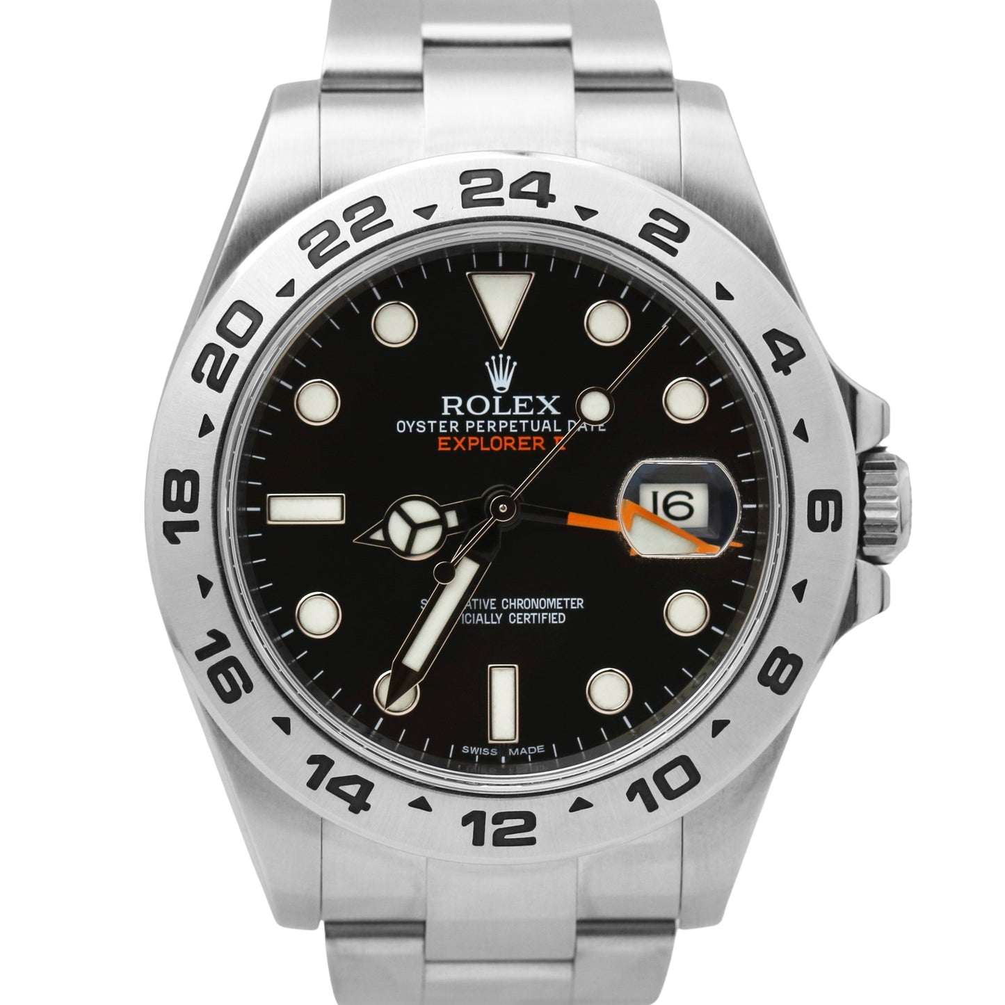 2019 Rolex Explorer II Orange BLACK Stainless Steel 216570 42mm PAPERS Watch B+P