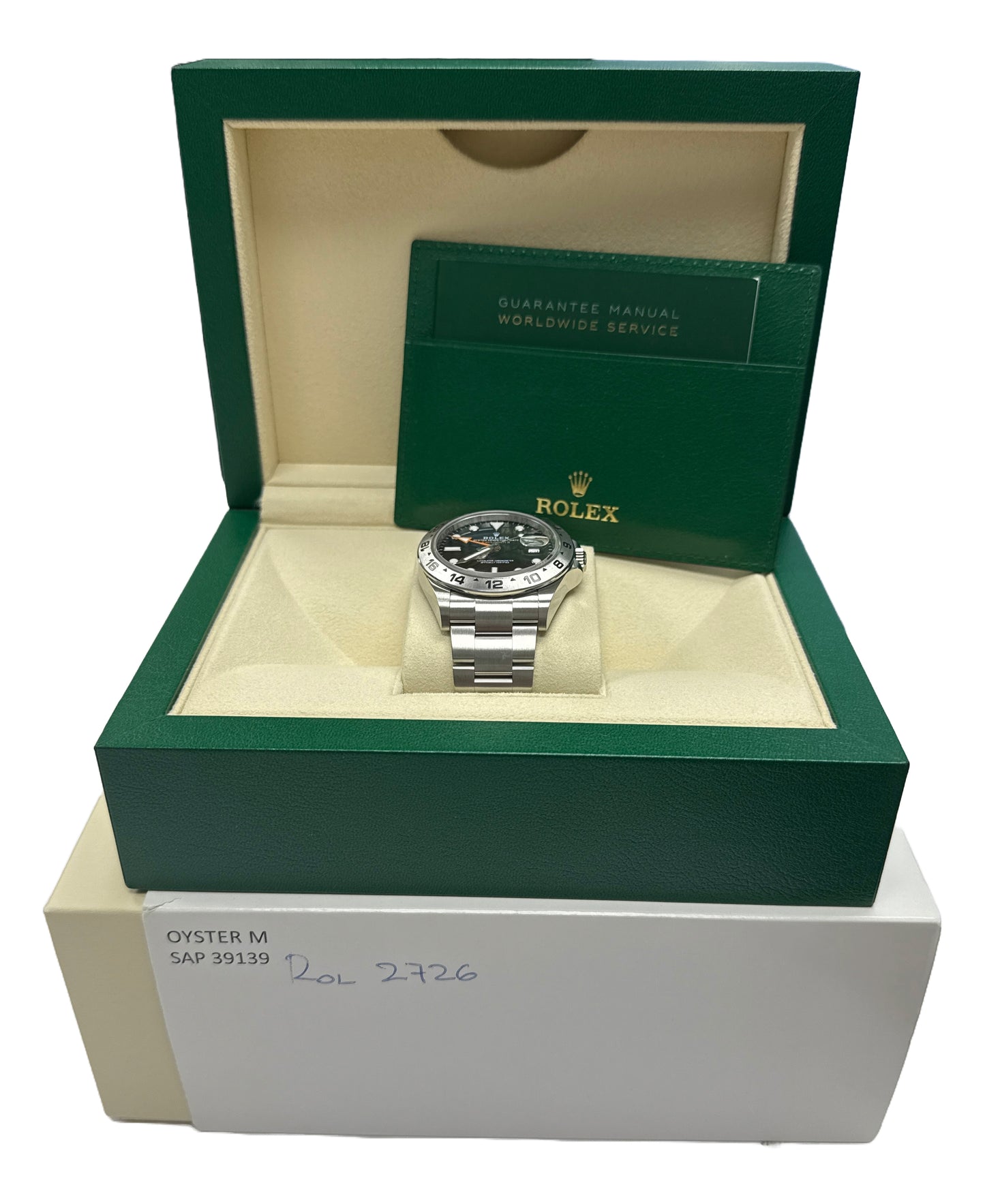 2022 Rolex Explorer II 42mm BLACK Orange Stainless Steel GMT Date 226570 BOX