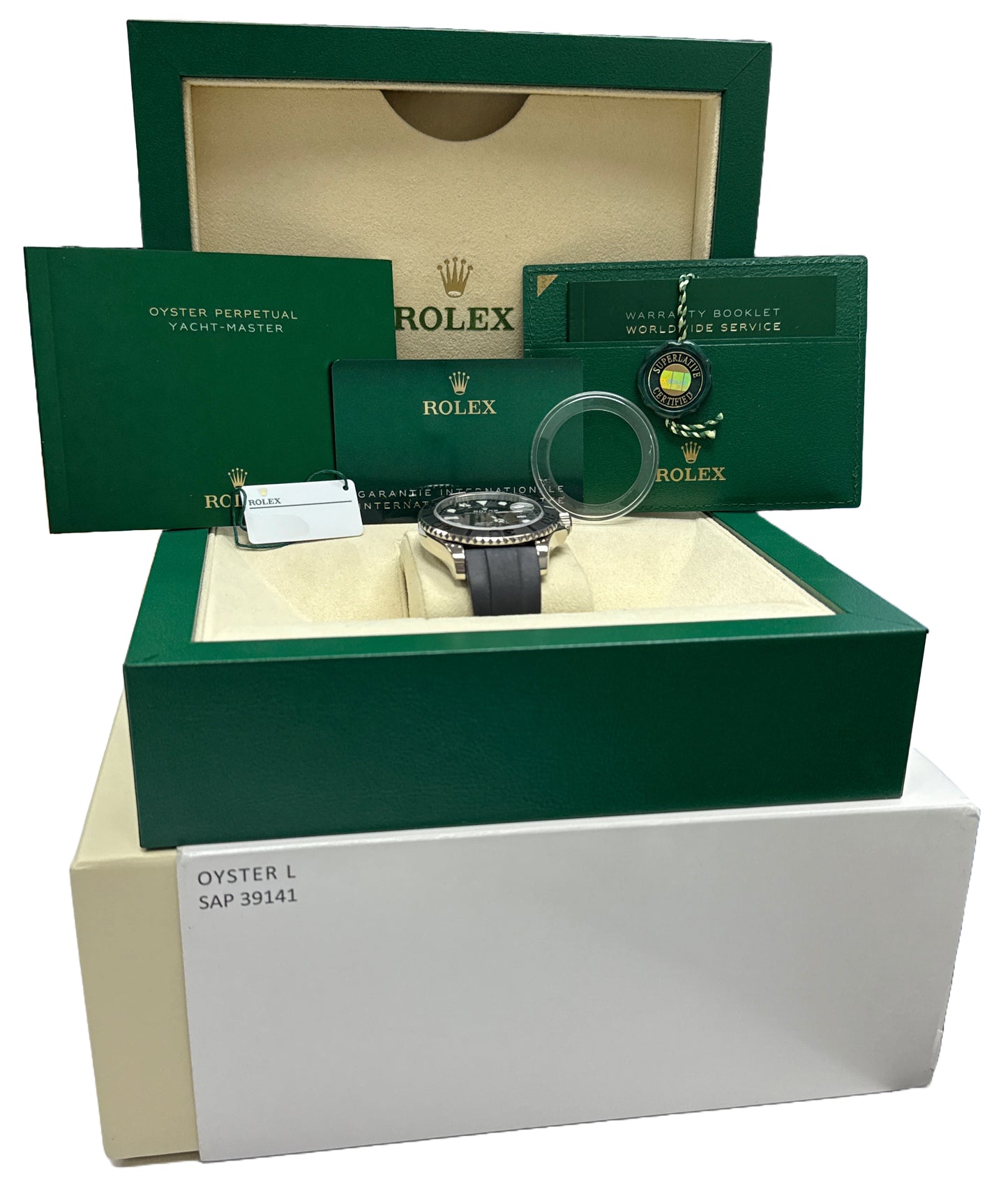 MINT NEW PAPERS Rolex Yacht-Master 18K White Gold Oysterflex 42mm 226659 BOX