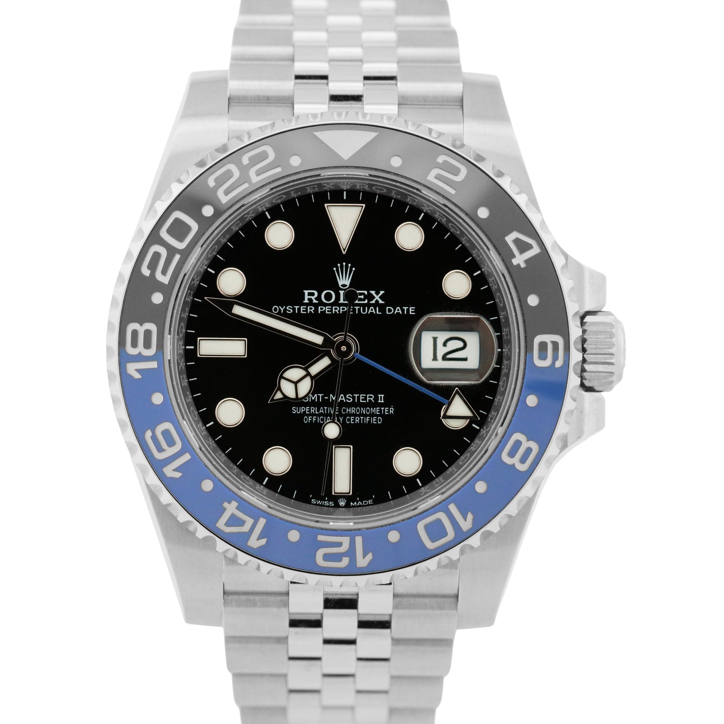 2025 PAPERS Rolex GMT-Master II BATGIRL Blue Black JUBILEE 40mm 126710 BLNR BOX