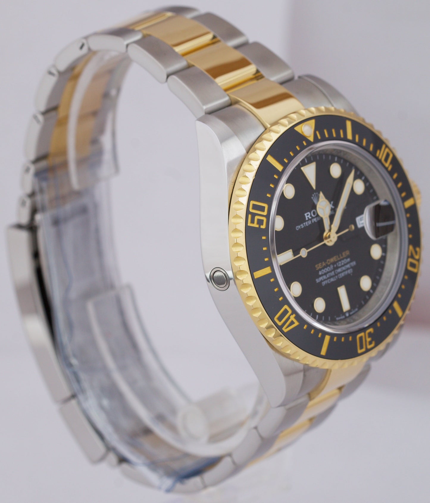 2022 Rolex Sea-Dweller 43mm Two-Tone 18K Gold Steel Black Stainless Watch 126603