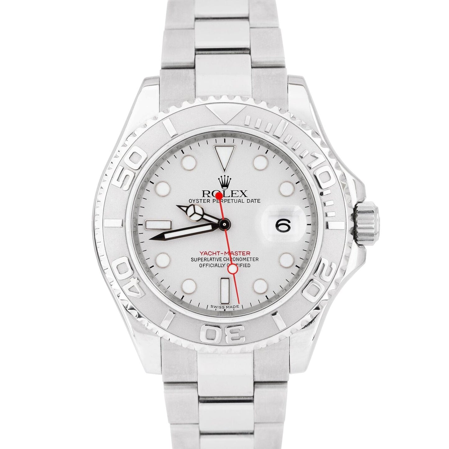 Rolex Yacht-Master 16622 Platinum REHAUT Stainless Steel Automatic 40mm Watch