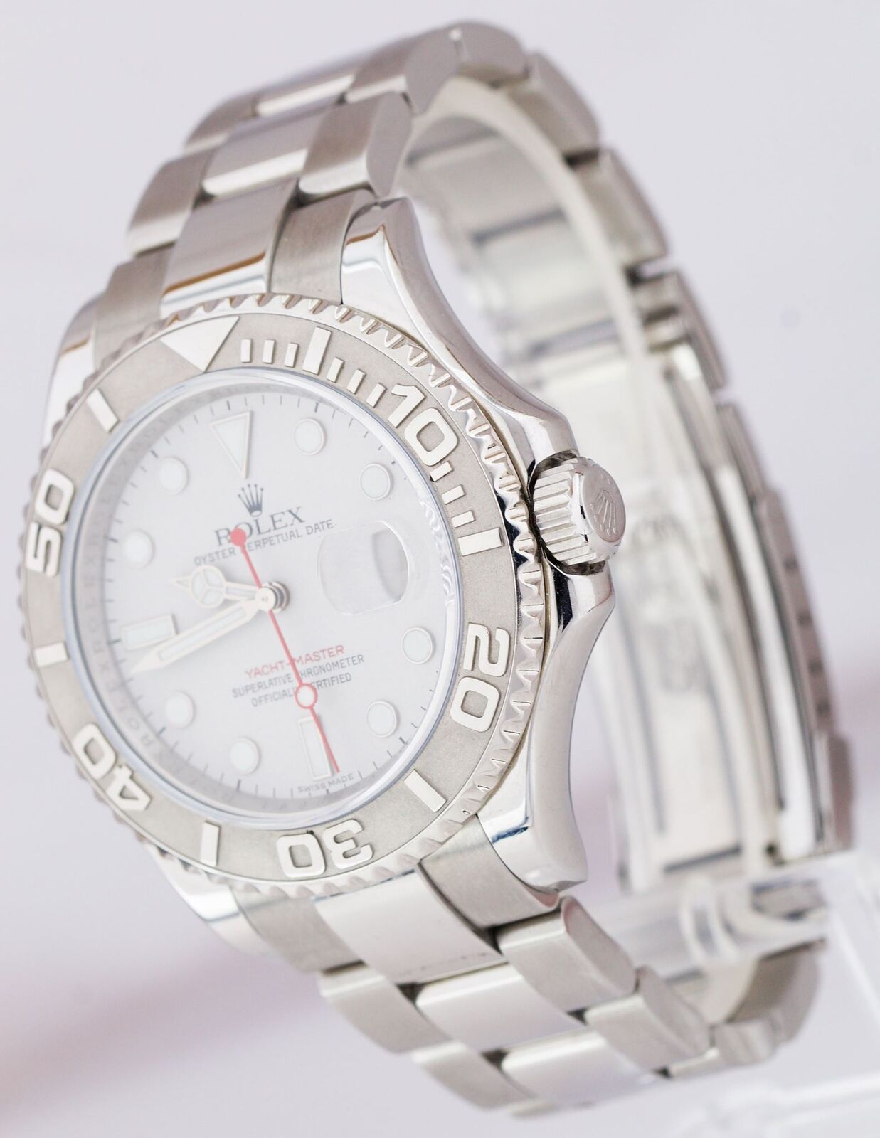 Rolex Yacht-Master 16622 Platinum REHAUT Stainless Steel Automatic 40mm Watch