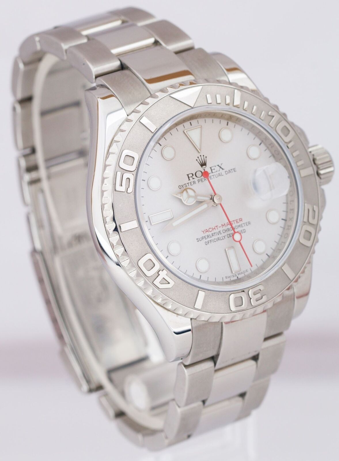 Rolex Yacht-Master 16622 Platinum REHAUT Stainless Steel Automatic 40mm Watch