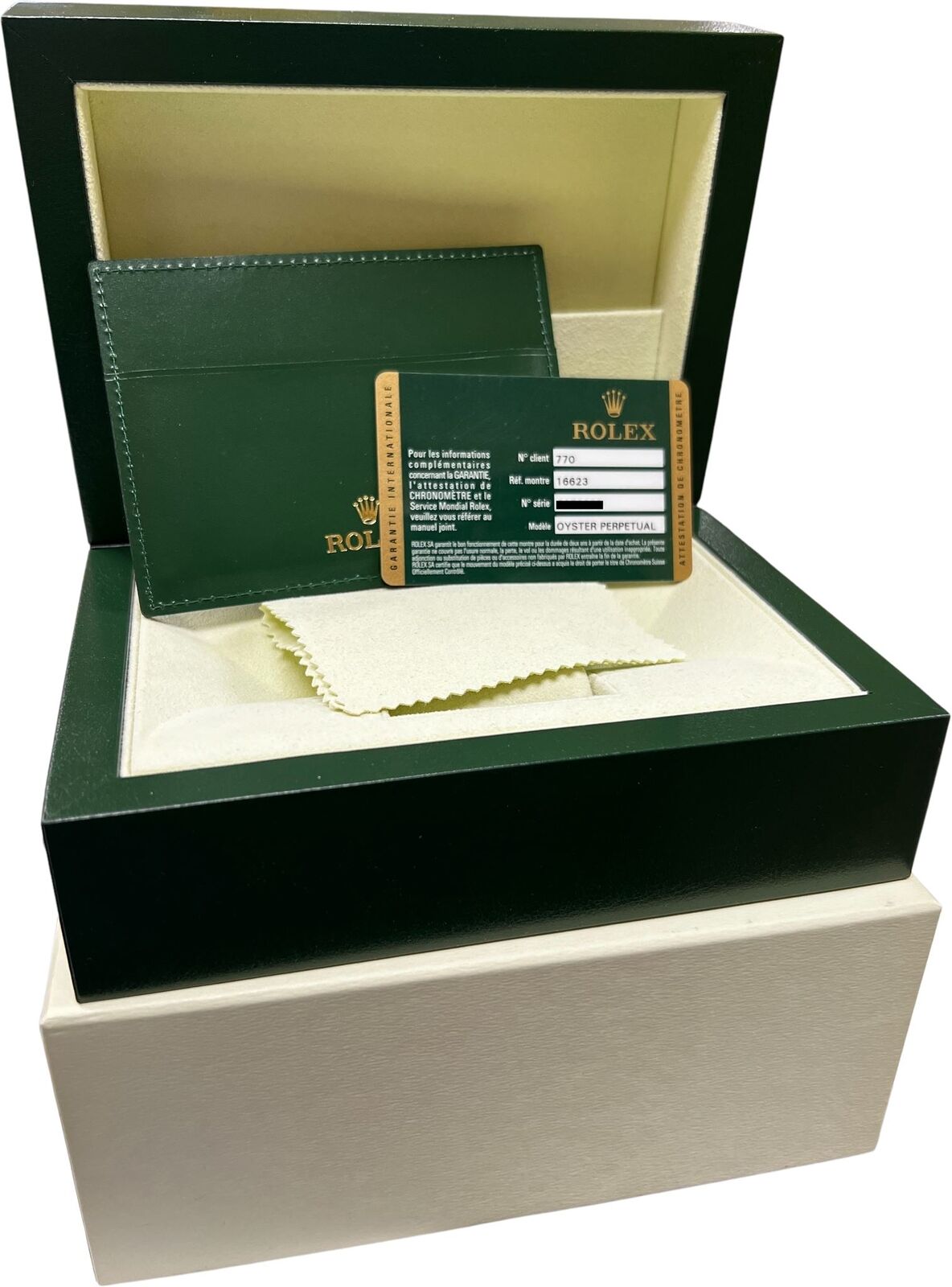 2011 REHAUT Rolex Yacht-Master 40mm 18K Two-Tone Gold White Dial Watch 16623 B+P
