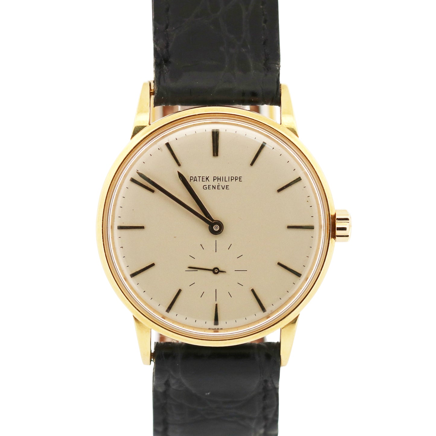 VINTAGE Patek Philippe Calatrava 18K Yellow Gold Leather Automatic 34mm 3425
