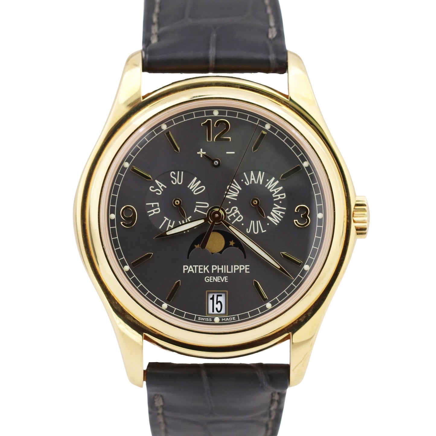 Patek Philippe Annual Calendar 18k Yellow Gold SLATE GRAY 39mm 5146J Watch