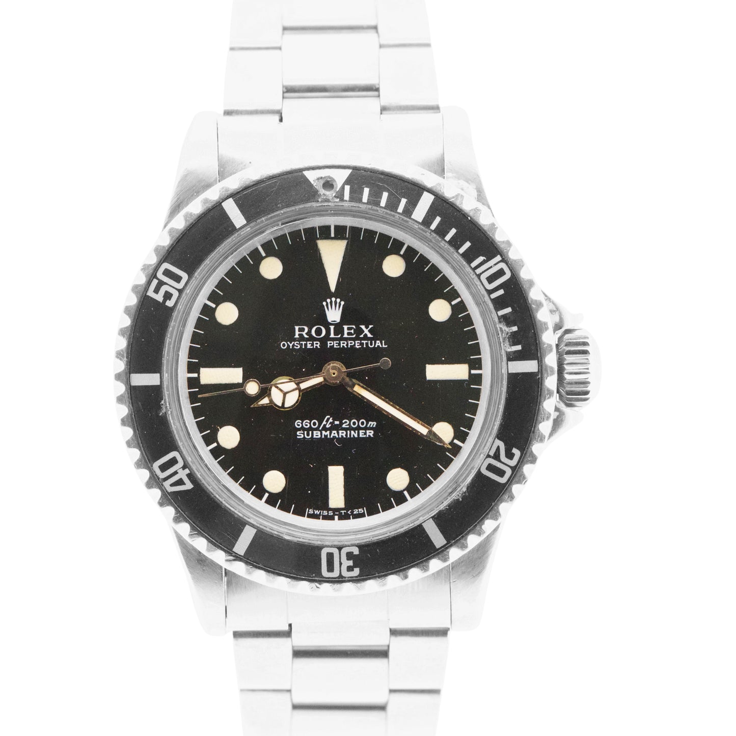 VINTAGE 1971 Rolex Submariner PATINA Black 40mm Stainless Steel Automatic 5513