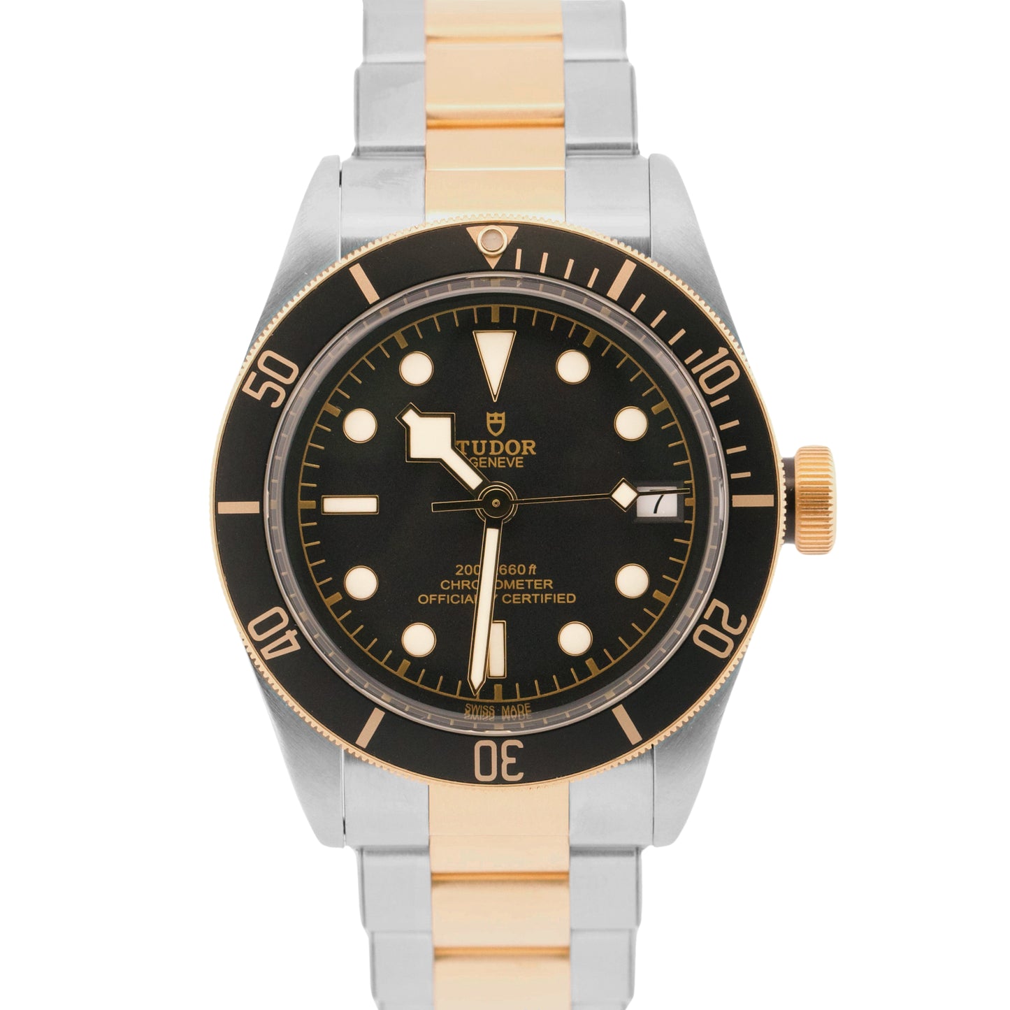 2023 PAPERS Tudor Black Bay Heritage Two-Tone Gold Black 41mm Watch 79733N BOX