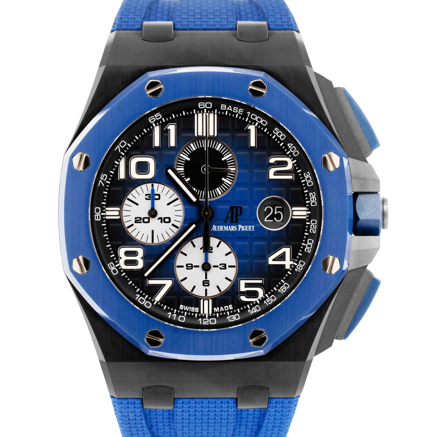 PAPERS Audemars Piguet Royal Oak Offshore Ceramic Blue 44mm Watch 26405CE BOX