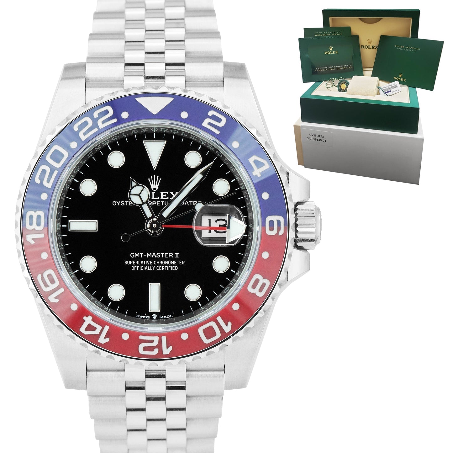NEW JUNE 2023 Rolex GMT-Master II PEPSI Red Blue Jubilee 126710 BLRO 40mm B+P