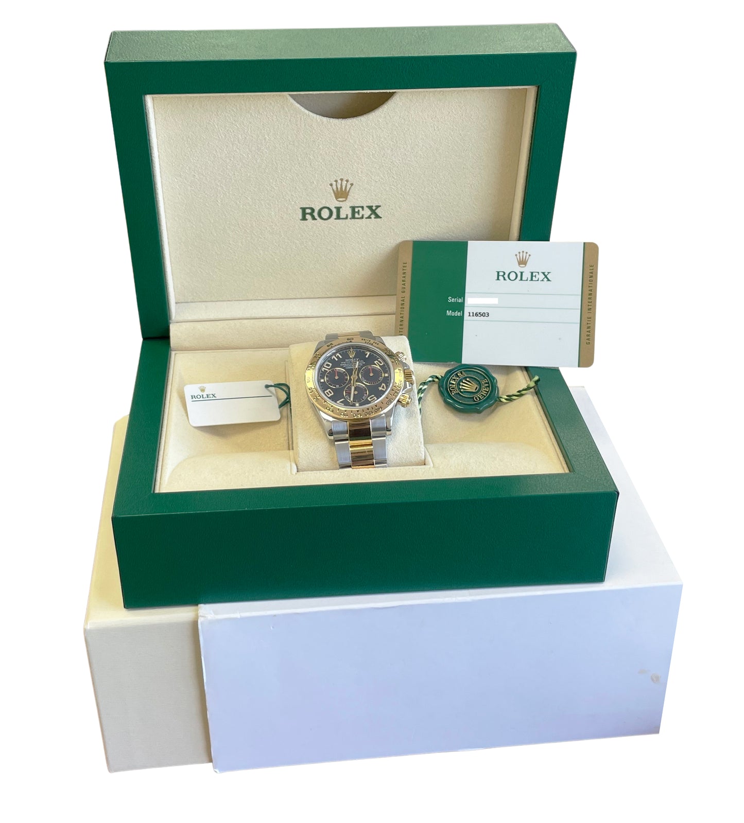 MINT PAPERS Rolex Daytona Cosmograph BLUE RACING 116503 18K Gold Two-Tone BOX