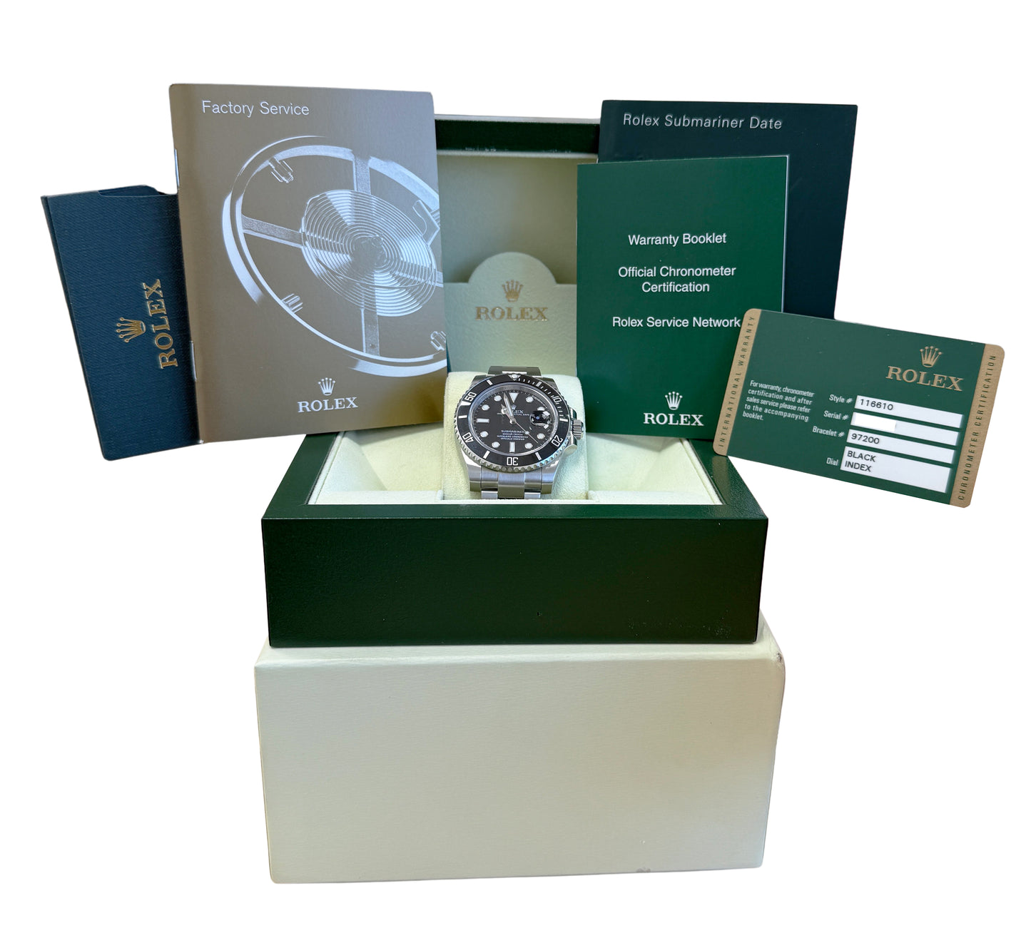 MINT PAPERS Rolex Submariner Date BLACK Stainless Steel 40mm Watch 116610 LN BOX