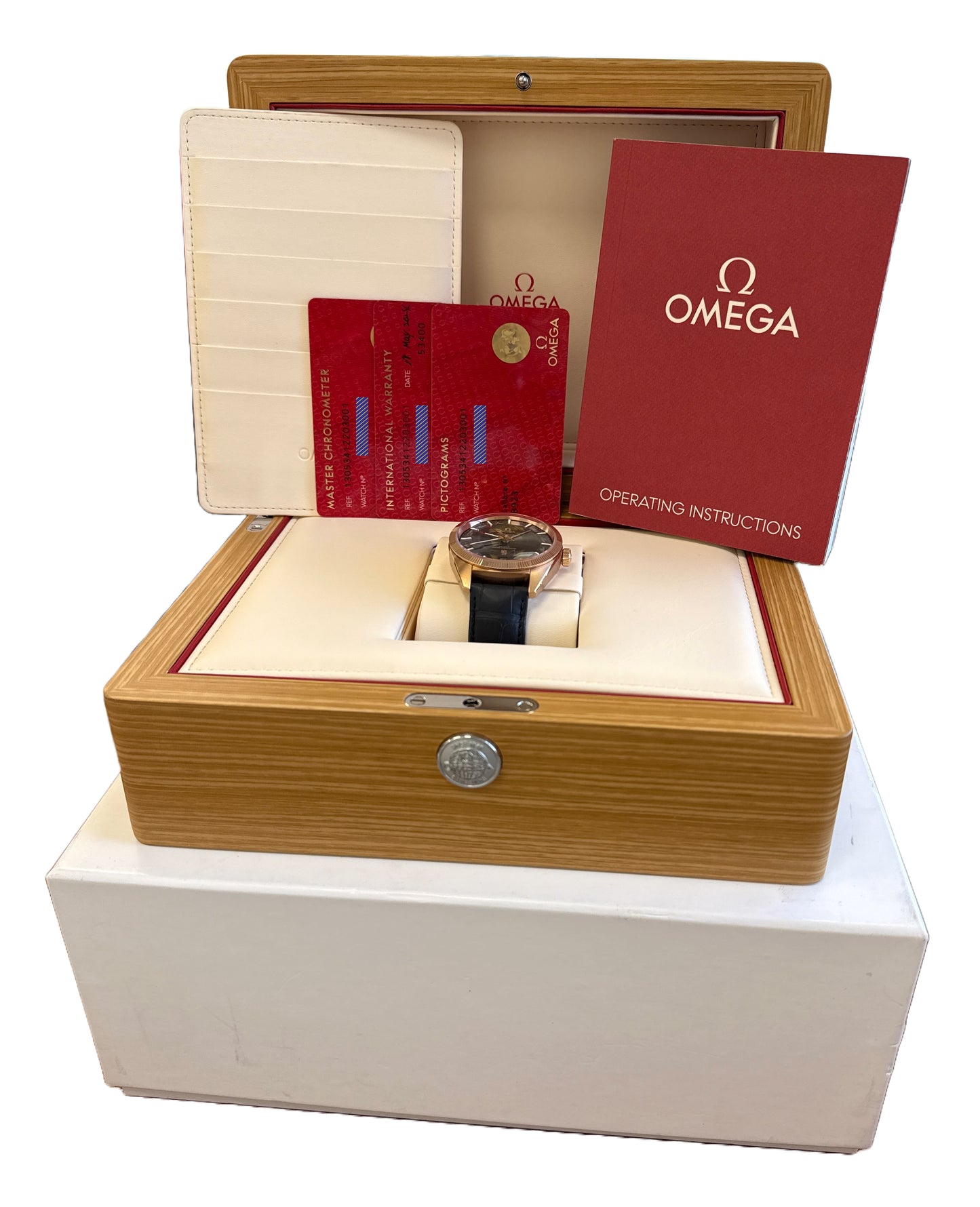 2024 PAPERS Omega Globemaster Constellation 18K 130.53.41.22.03.001 41mm BOX