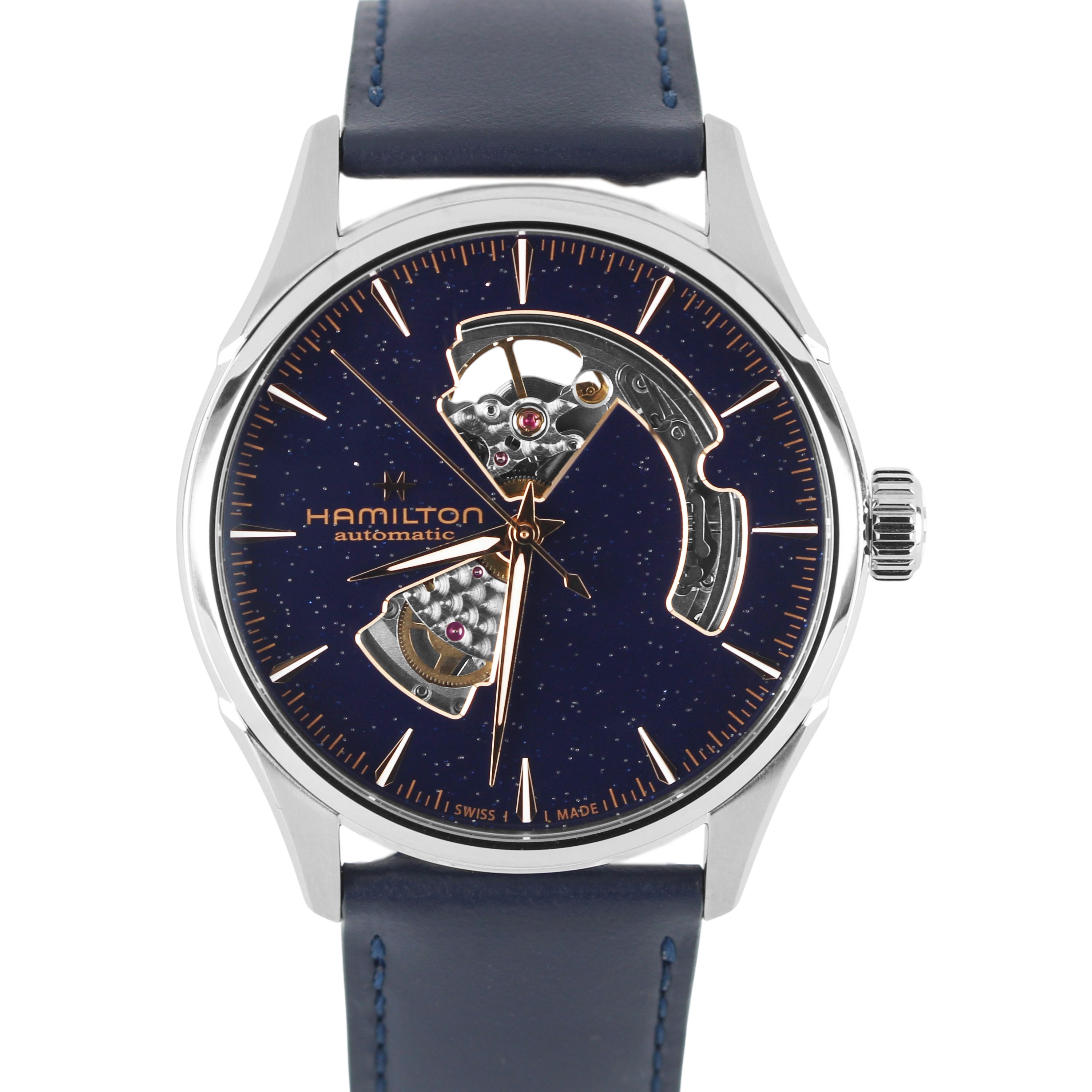 2026 PAPERS Hamilton Jazzmaster Open Heart Blue Aventurine 42mm