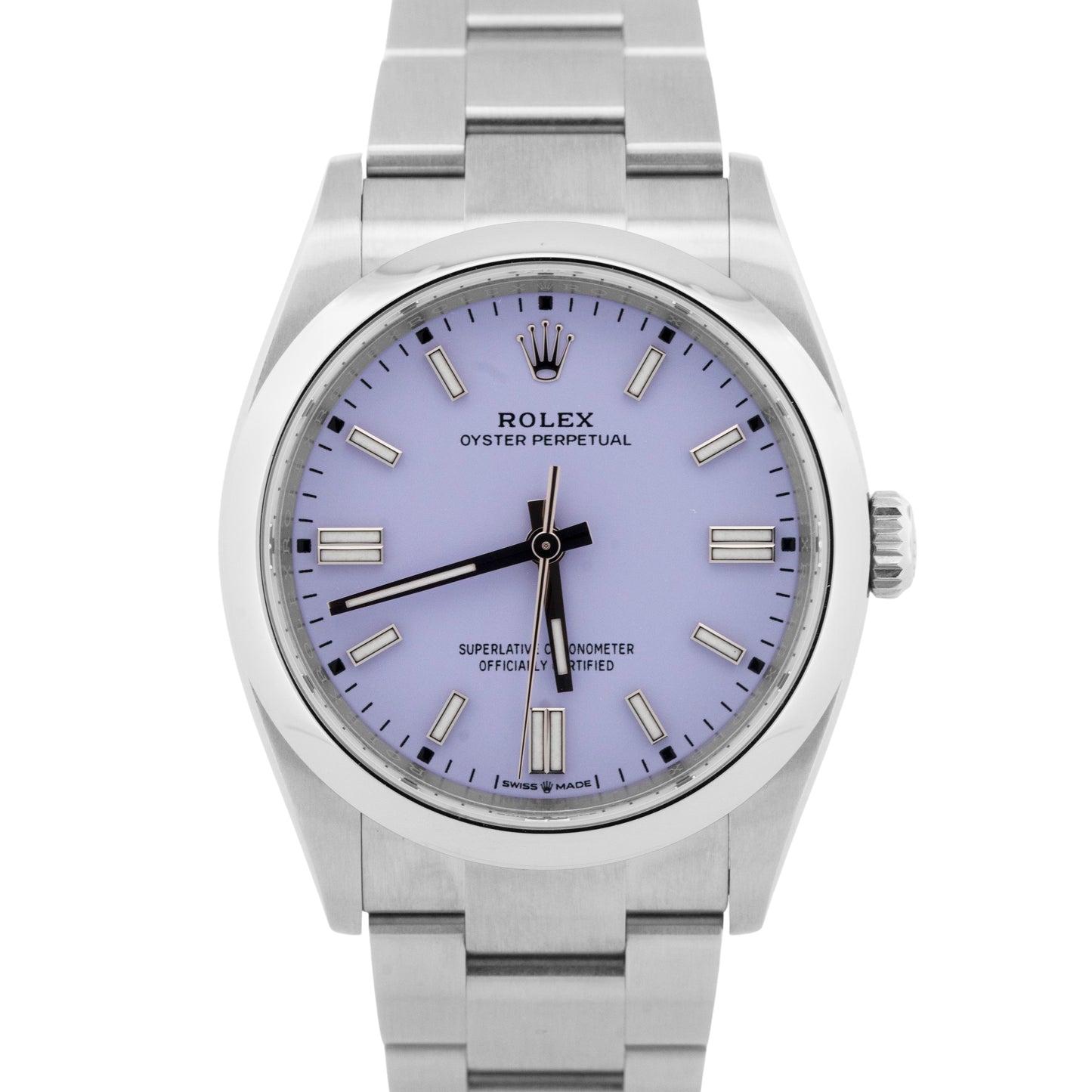 NEW AUGUST 2025 PAPERS Rolex Oyster Perpetual LAVENDER Steel 36mm 126000 BOX