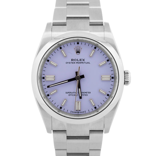 NEW AUGUST 2025 PAPERS Rolex Oyster Perpetual LAVENDER 36mm Watch 126000 BOX