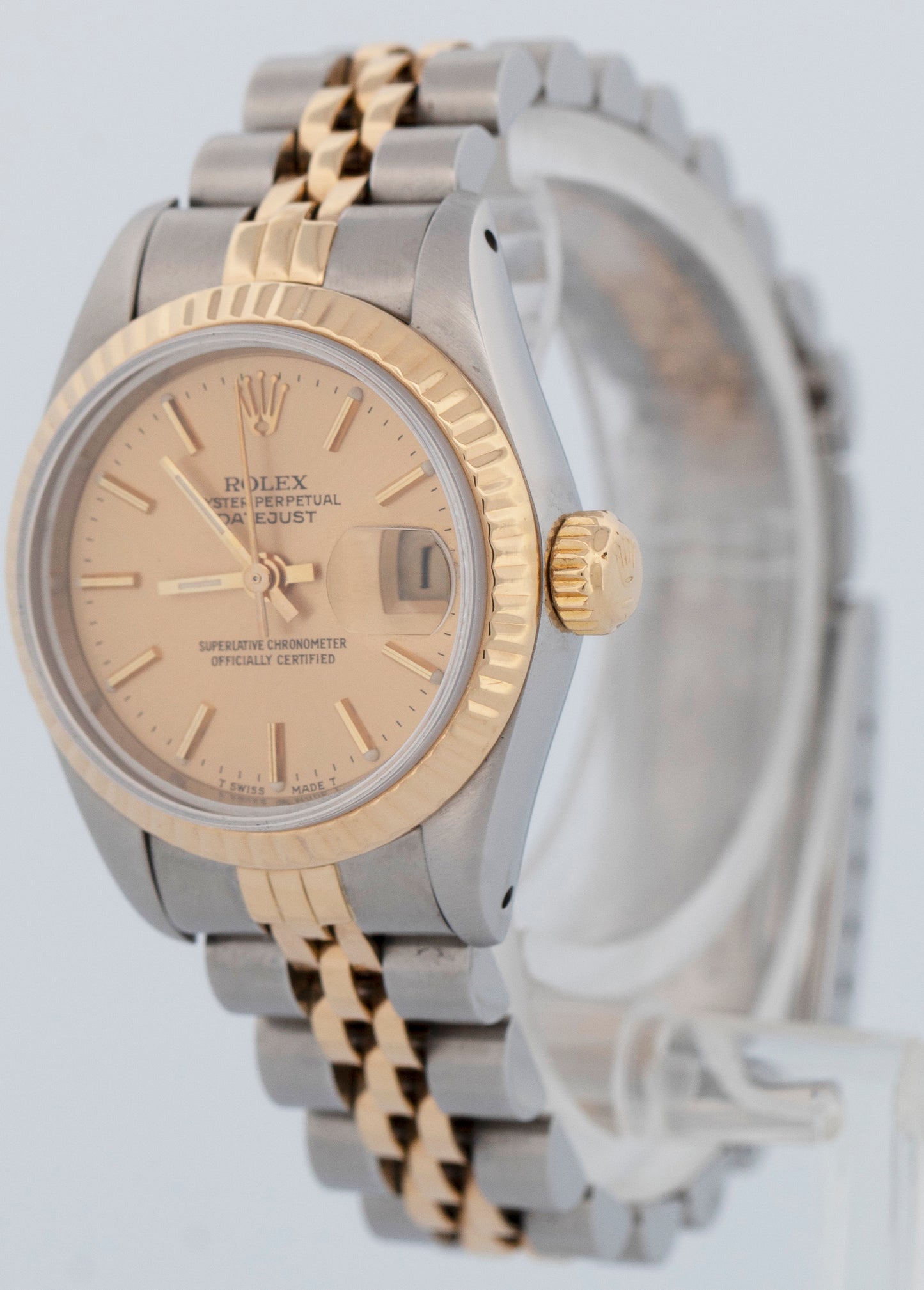 Ladies Rolex DateJust 26mm CHAMPAGNE Two-Tone 18K Yellow Gold JUBILEE 69173