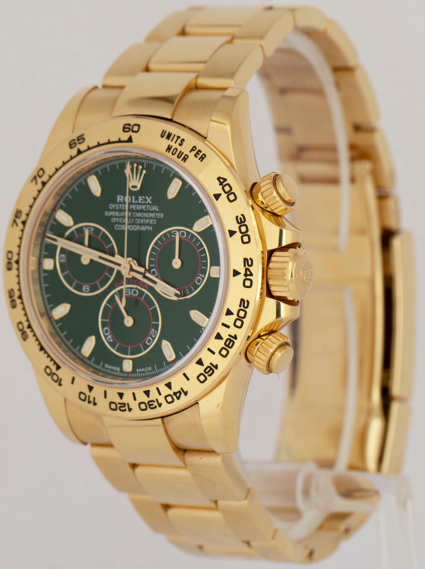 UNPOLISHED PAPERS Rolex Daytona GREEN JOHN MAYER 40mm 18K Gold Watch 116508 BOX