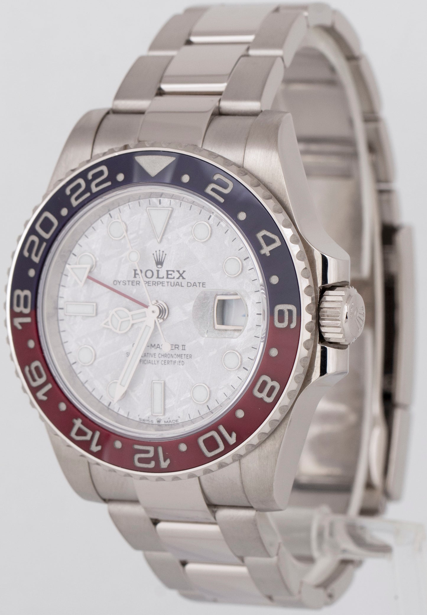 NEW Rolex GMT-Master II METEORITE PEPSI 18K White Gold Watch 126719 BLRO BOX
