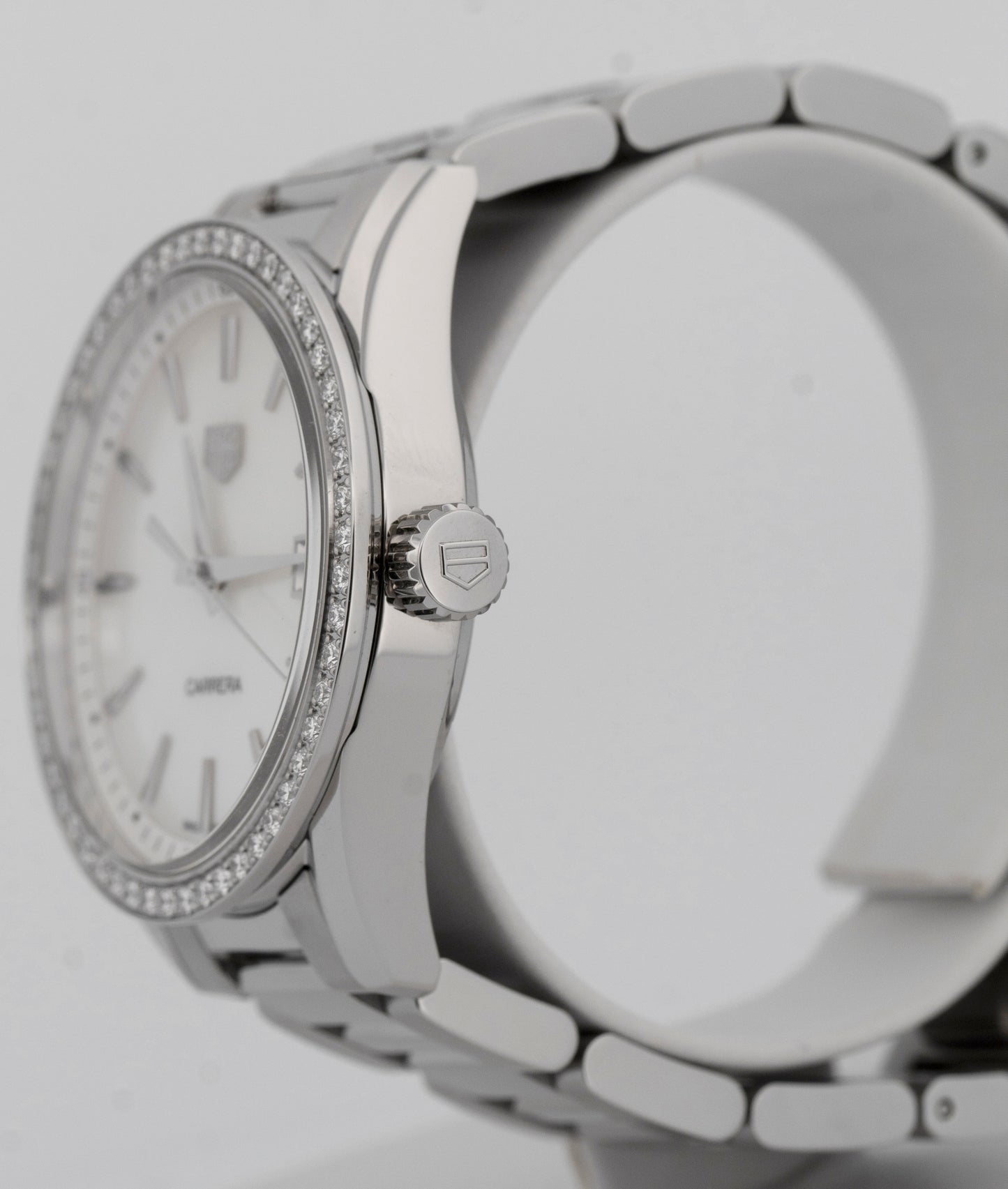 PAPERS Tag Heuer Carerra MOP DIAMOND Steel 36mm Watch WBK1316.BA0652 BOX