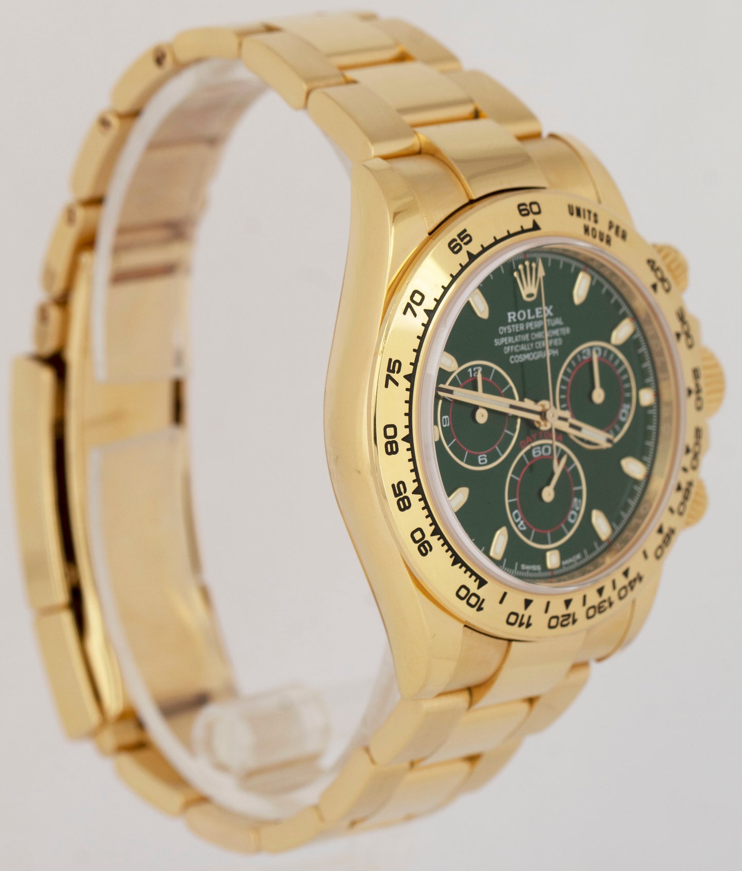 UNPOLISHED PAPERS Rolex Daytona GREEN JOHN MAYER 40mm 18K Gold Watch 116508 BOX