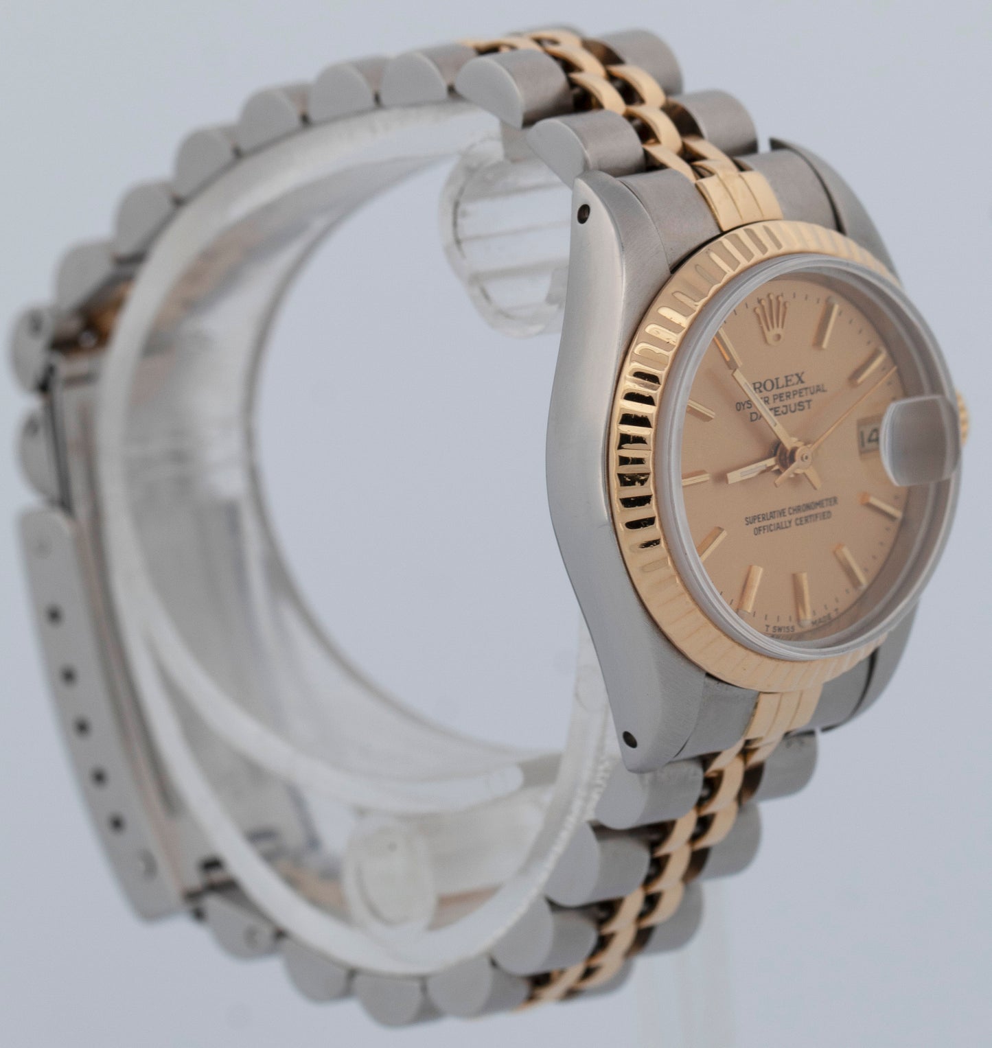 Ladies Rolex DateJust 26mm CHAMPAGNE Two-Tone 18K Yellow Gold JUBILEE 69173