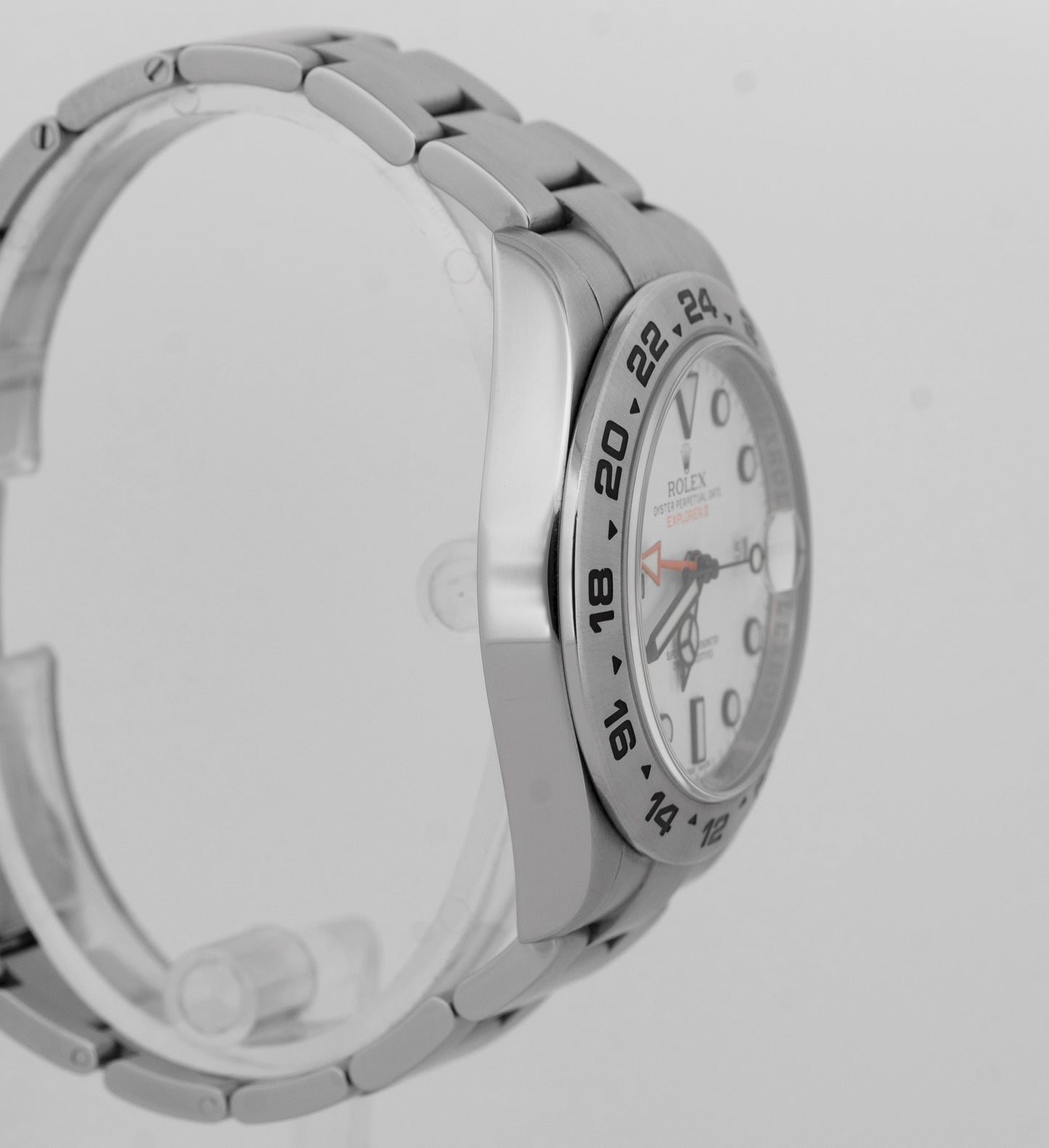Rolex Explorer II 42mm 216570 POLAR WHITE Orange Stainless Steel GMT Watch BOX