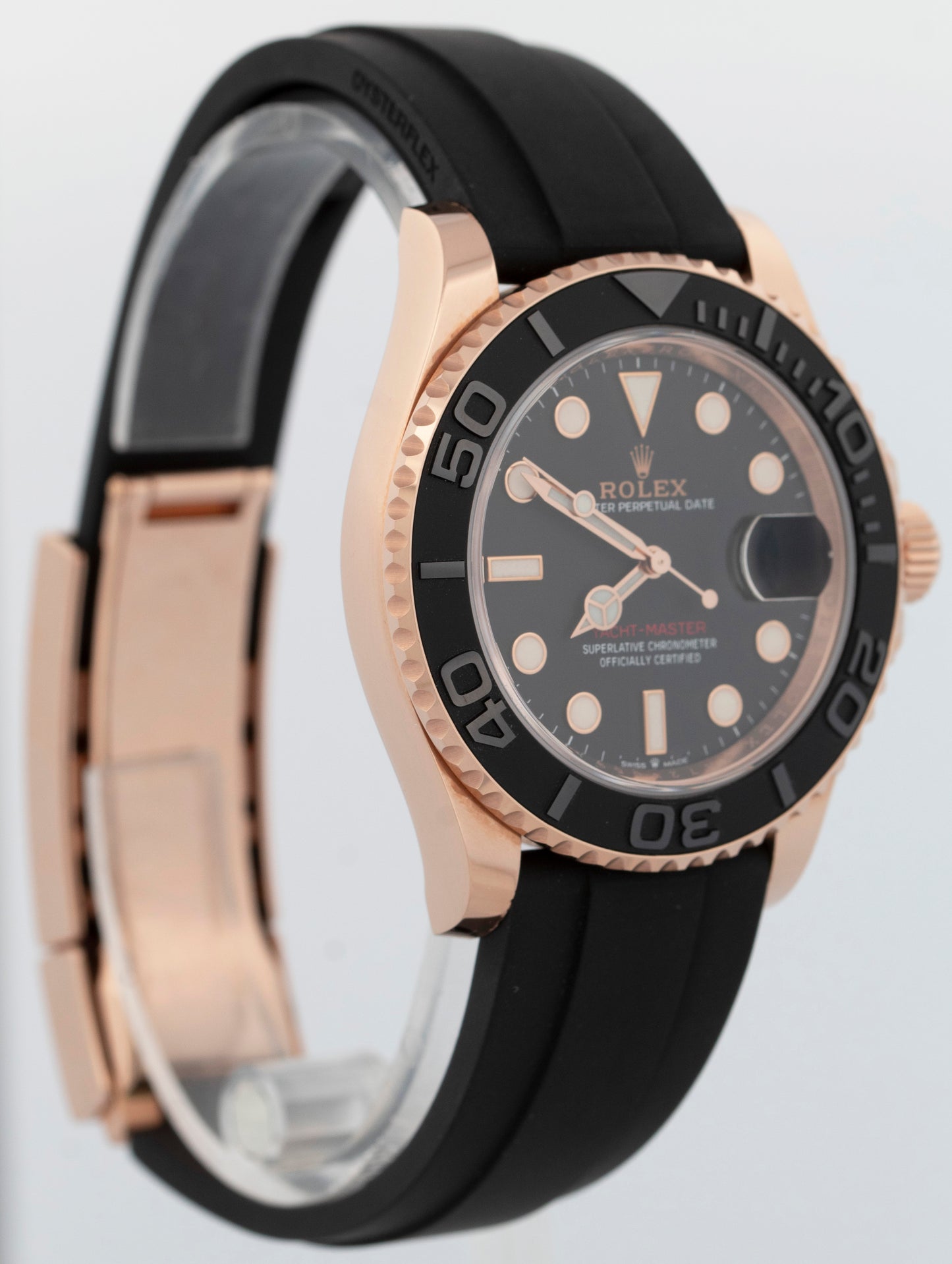 MINT 2020 PAPERS Rolex Yacht-Master 18K Everose Gold Oysterflex 40mm 126655 BOX