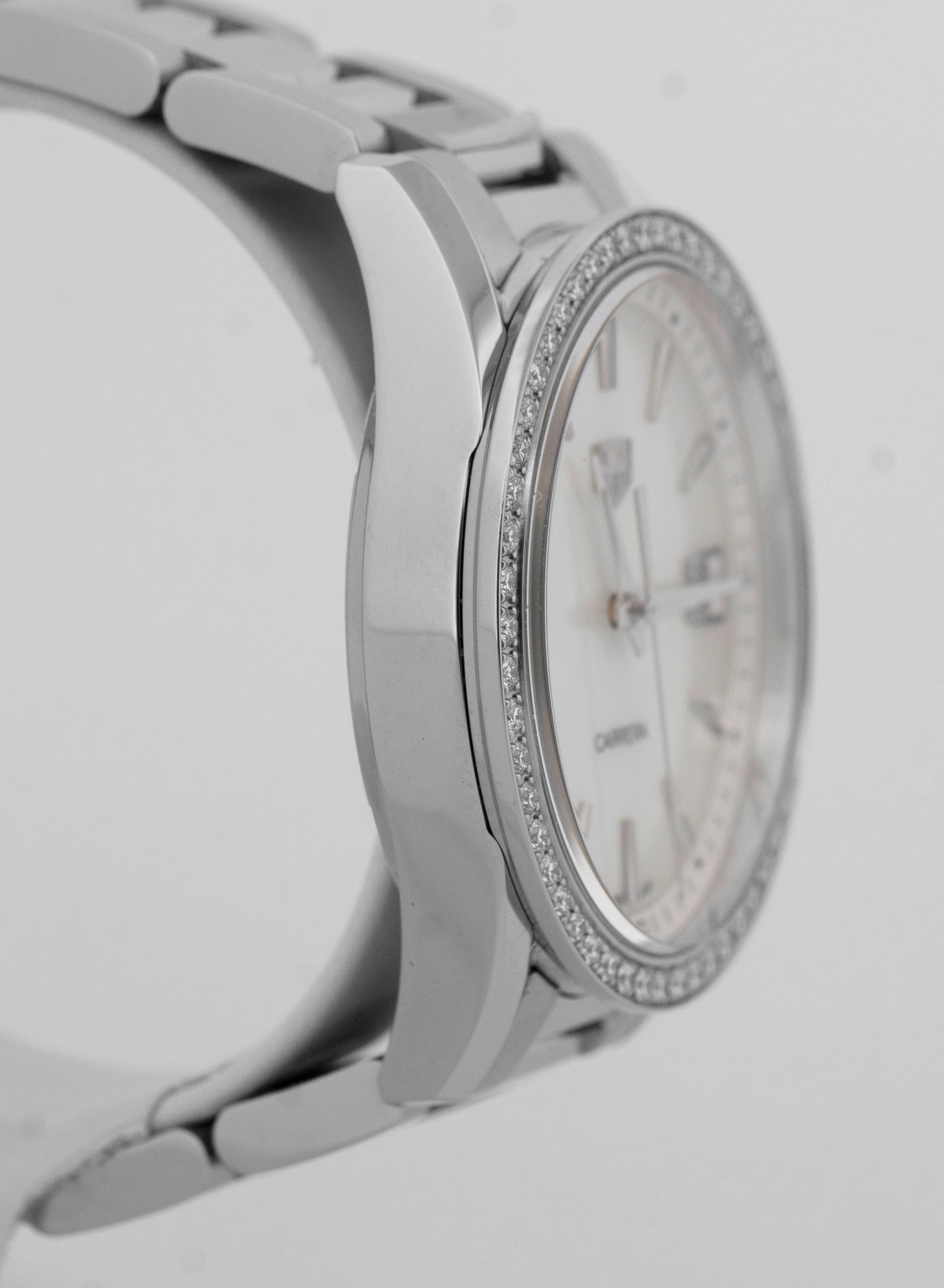 PAPERS Tag Heuer Carerra MOP DIAMOND Steel 36mm Watch WBK1316.BA0652 BOX