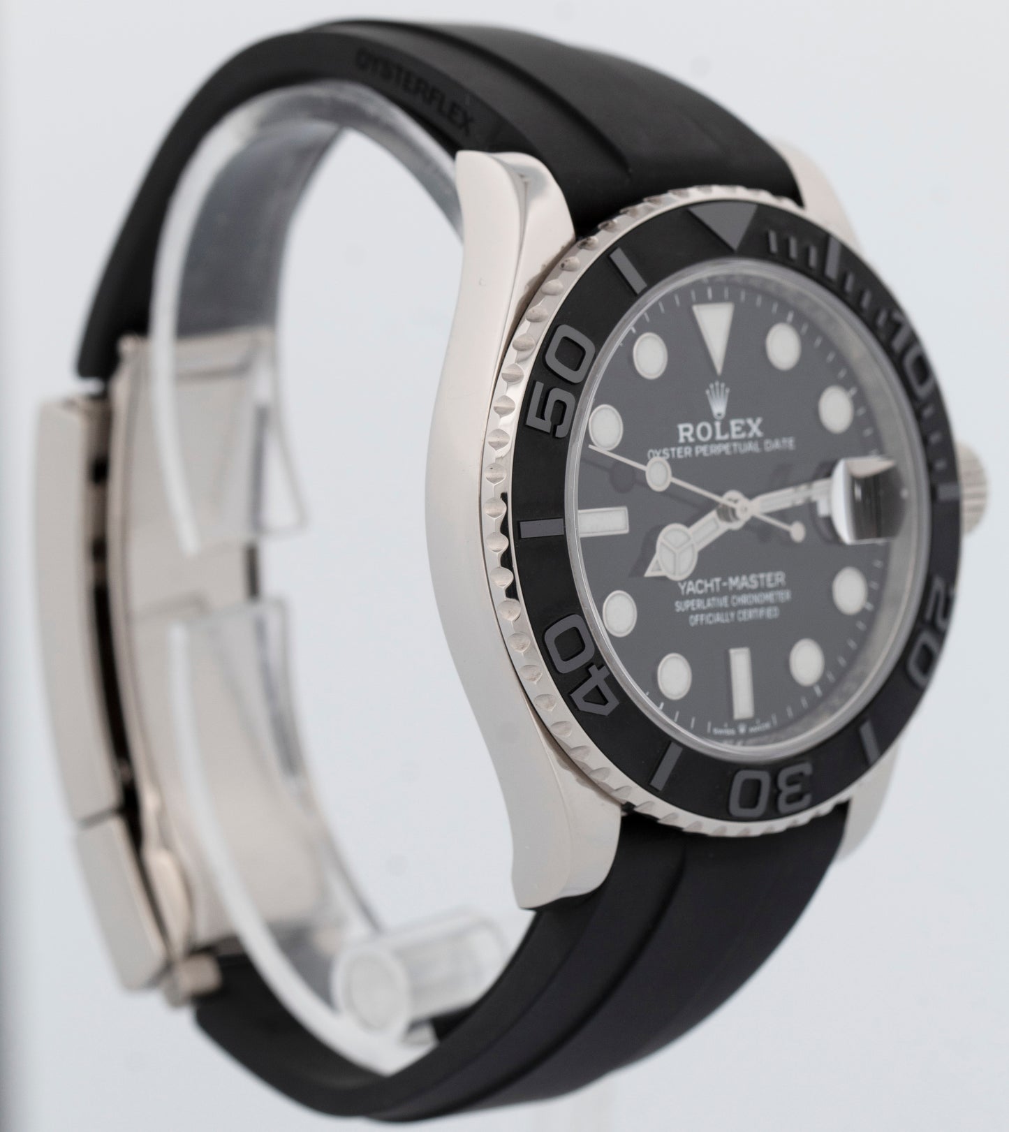 MINT 2023 Rolex Yacht-Master 18K White Gold Oysterflex Rubber 42mm 226659