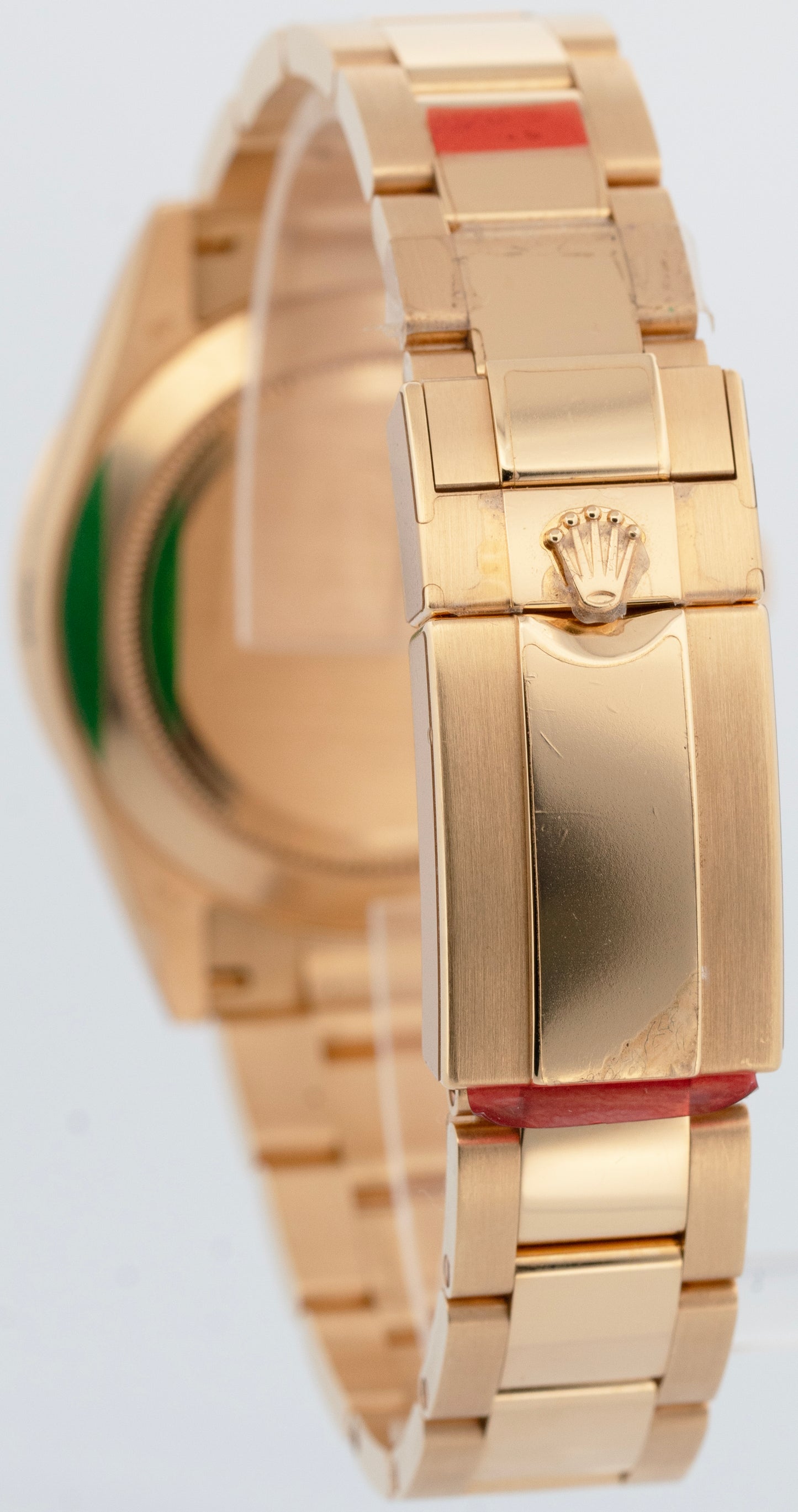 STICKERED PAPERS Rolex Daytona GREEN JOHN MAYER 40mm 18K Yellow Gold 116508 BOX