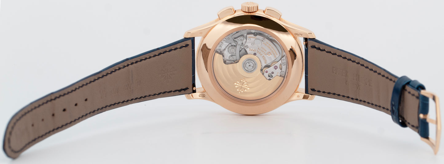 NEW 2025 Patek Philippe Complications Blue Annual Calendar Gold 5905R-010 Watch