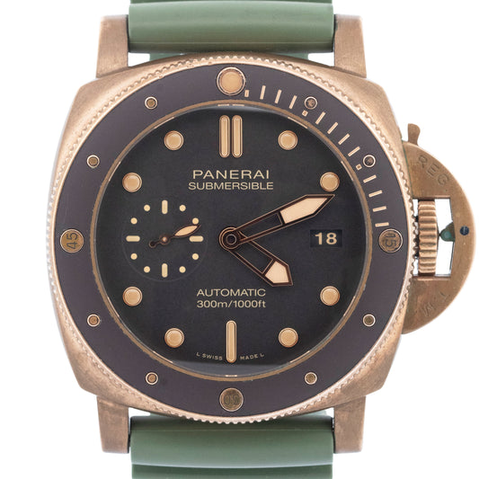 PAPERS Panerai Luminor Submersible Bronzo PAM 968 47mm Watch PAM00968 BOX