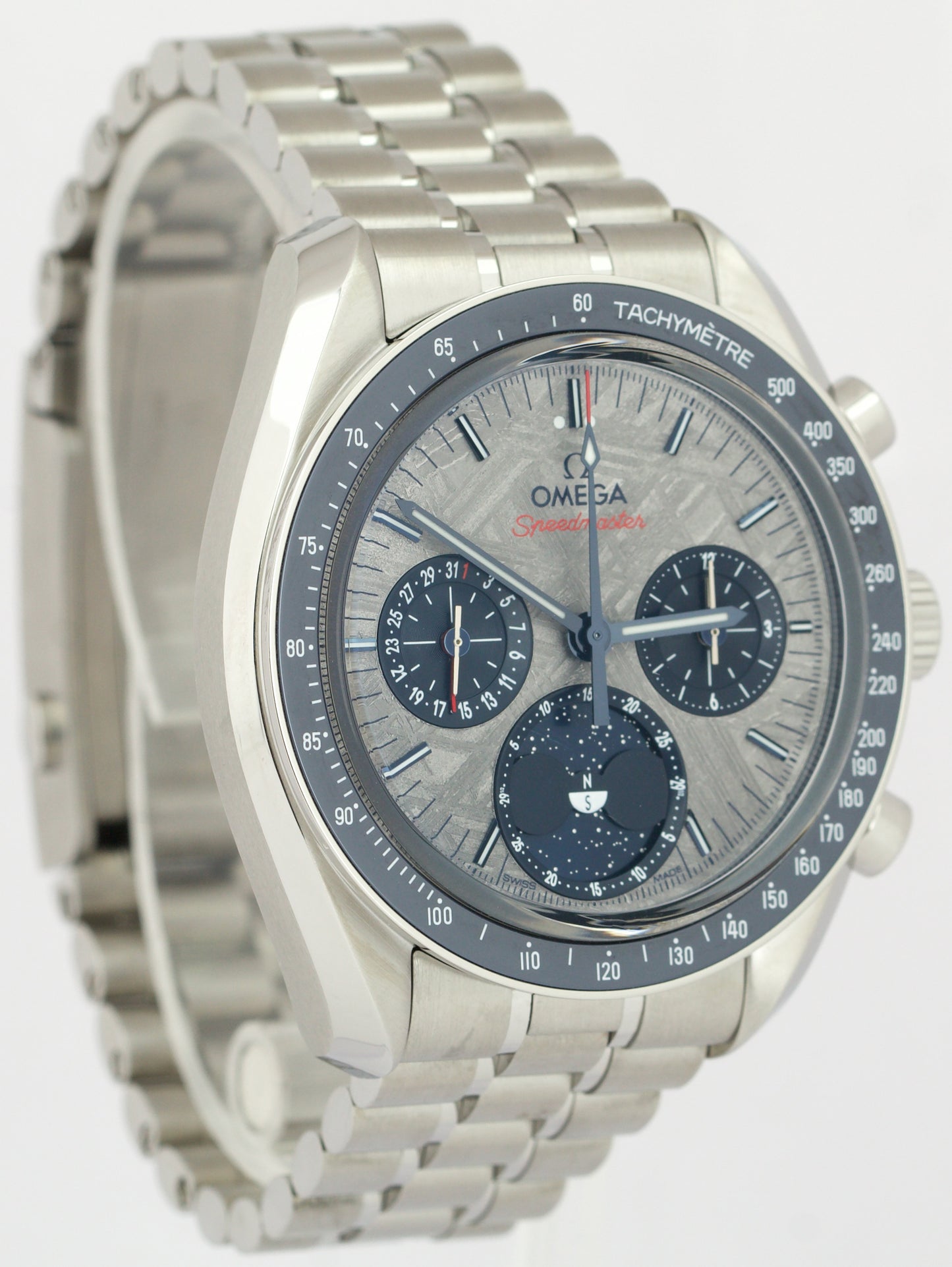 NEW 2025 PAPERS Omega Speedmaster METEORITE 43mm 304.30.43.52.06.001 Watch BOX