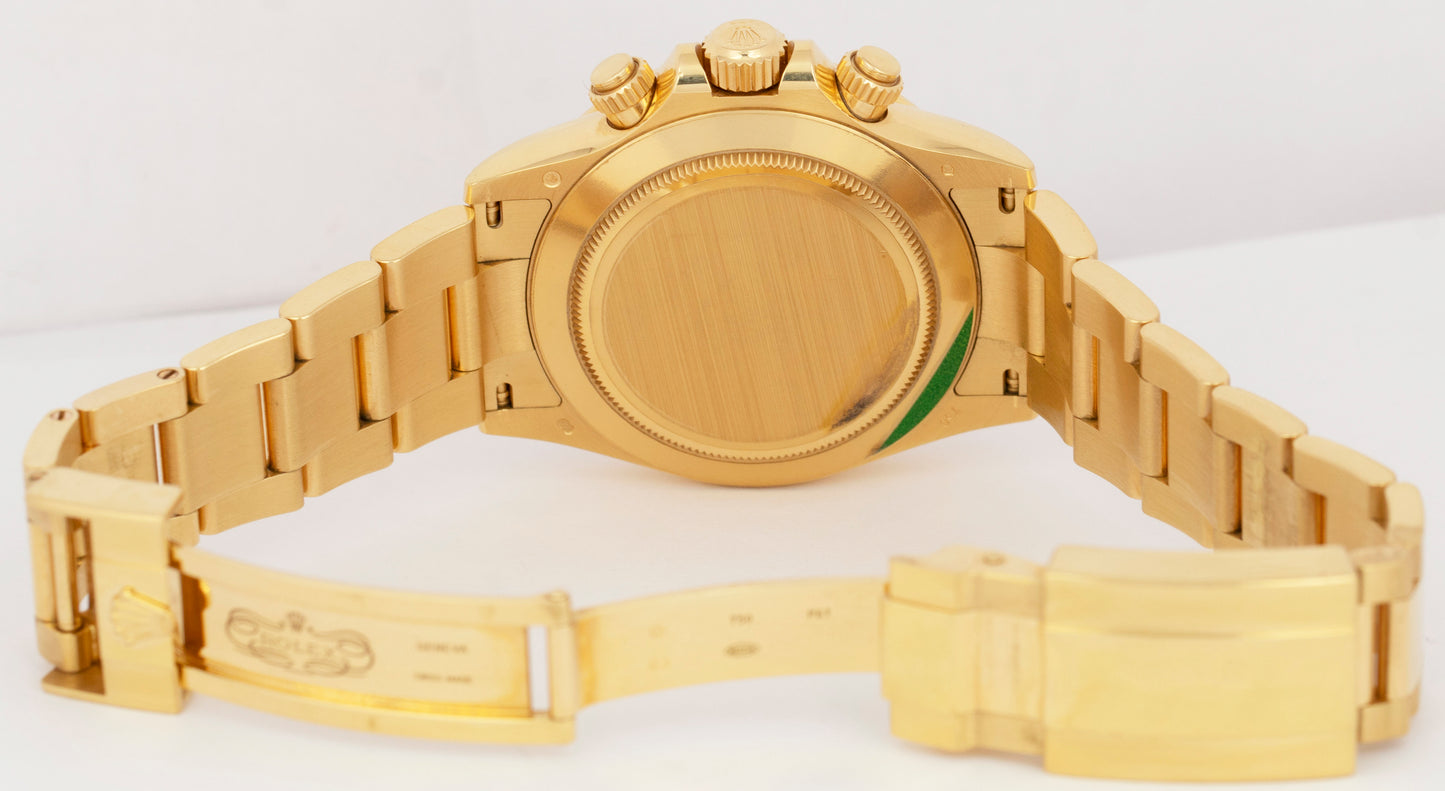 UNPOLISHED PAPERS Rolex Daytona GREEN JOHN MAYER 40mm 18K Gold Watch 116508 BOX