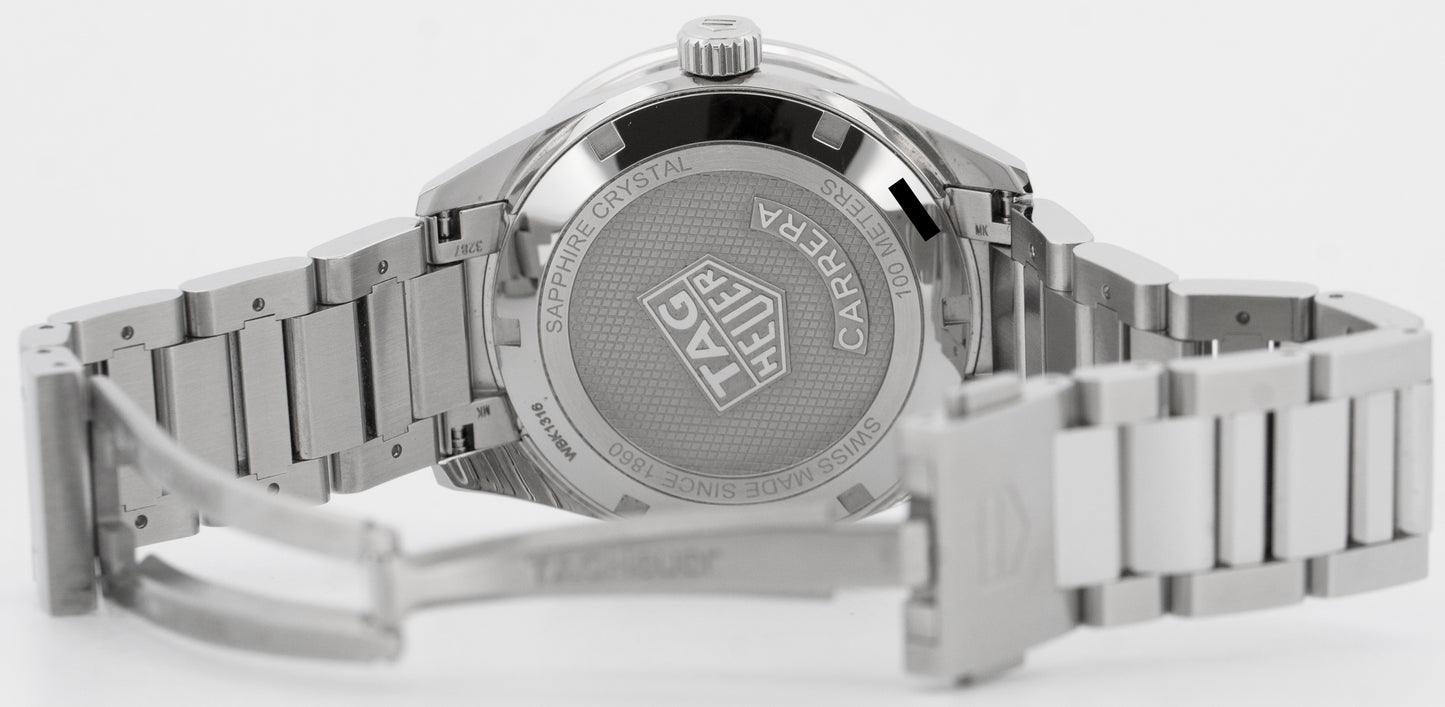 PAPERS Tag Heuer Carerra MOP DIAMOND Steel 36mm Watch WBK1316.BA0652 BOX