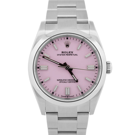 NEW 2025 PAPERS Rolex Oyster Perpetual 36 CANDY PINK Steel 36mm 126000 Watch BOX