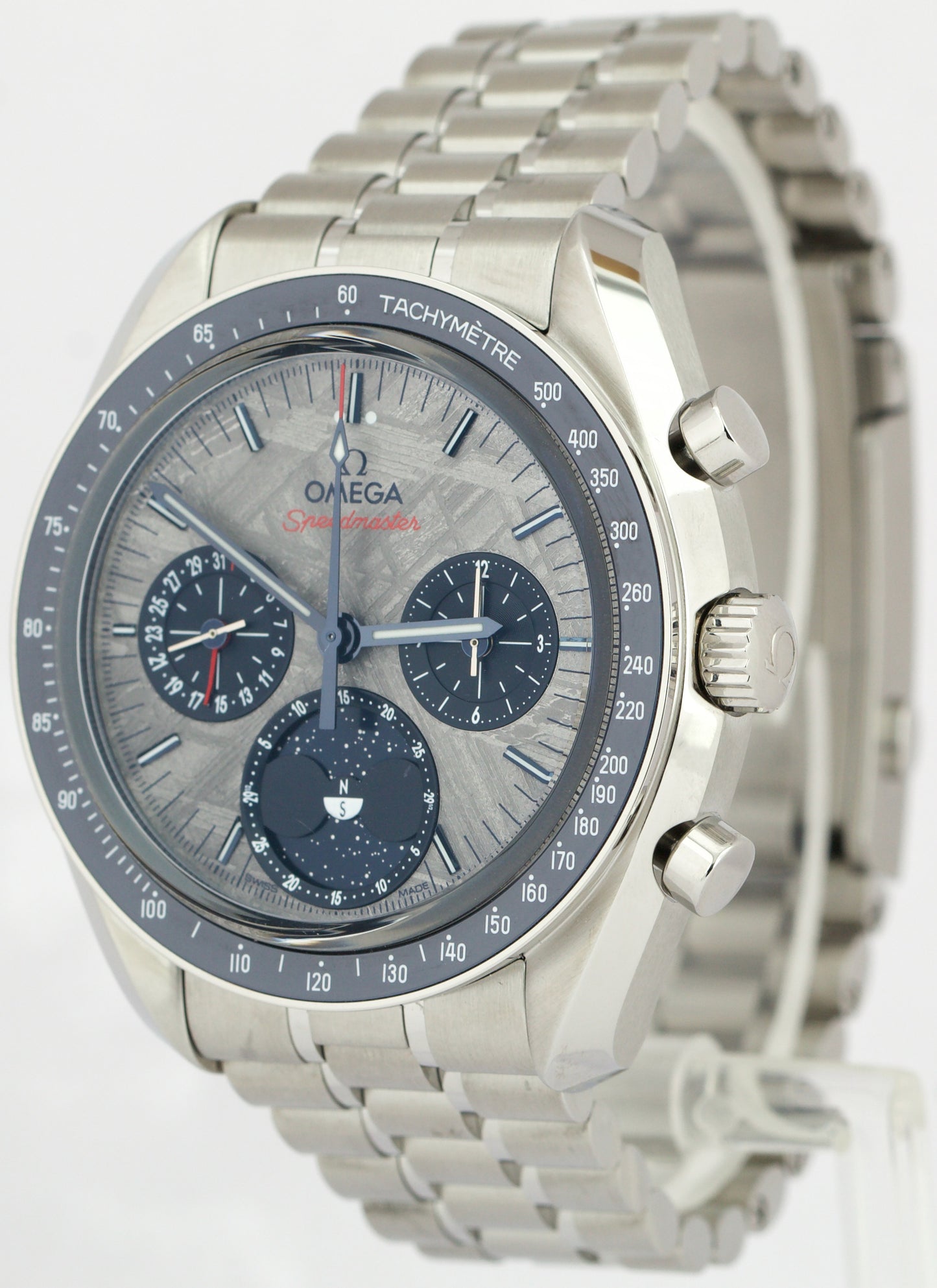 NEW 2025 PAPERS Omega Speedmaster METEORITE 43mm 304.30.43.52.06.001 Watch BOX