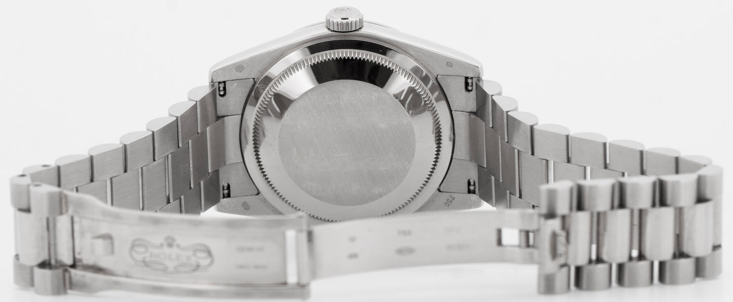 Rolex Day-Date President 36mm Silver Jubilee DIAMOND 18K White Gold 118239 Watch