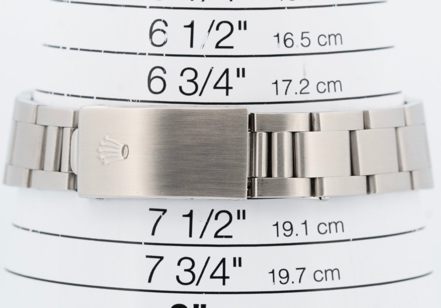 Rolex Oyster Perpetual Date White 34mm Oyster Stainless NO-HOLES Watch 15200