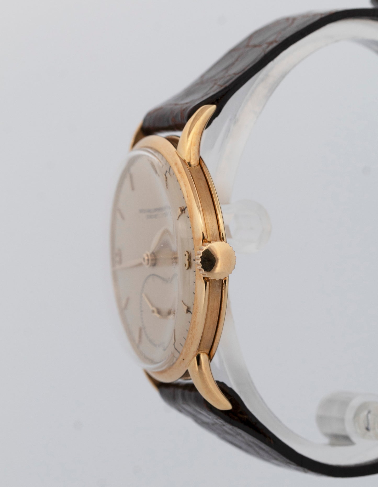 Patek Philippe Calatrava 35mm SILVER Manual 18K Yellow Gold Leather 1513/000J