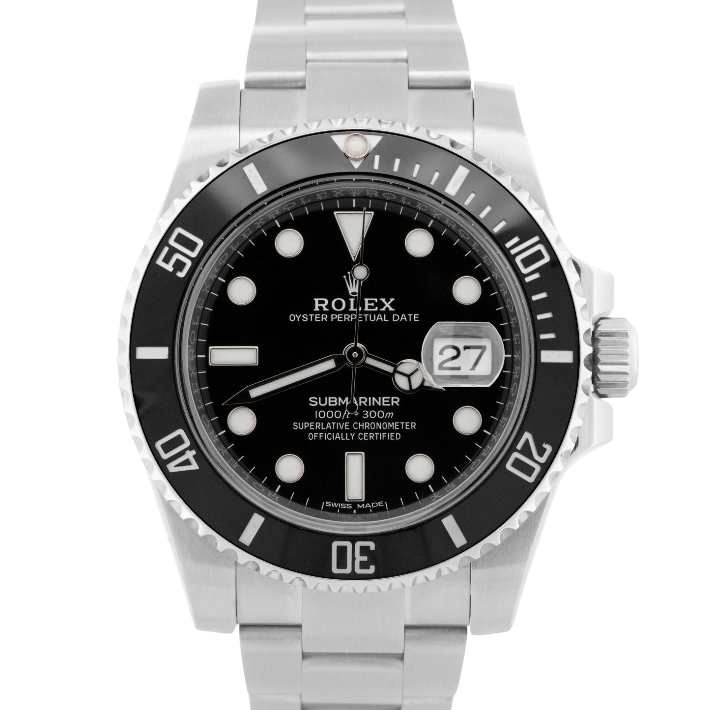 MINT PAPERS Rolex Submariner Date BLACK Stainless Steel 40mm Watch 116610 LN BOX