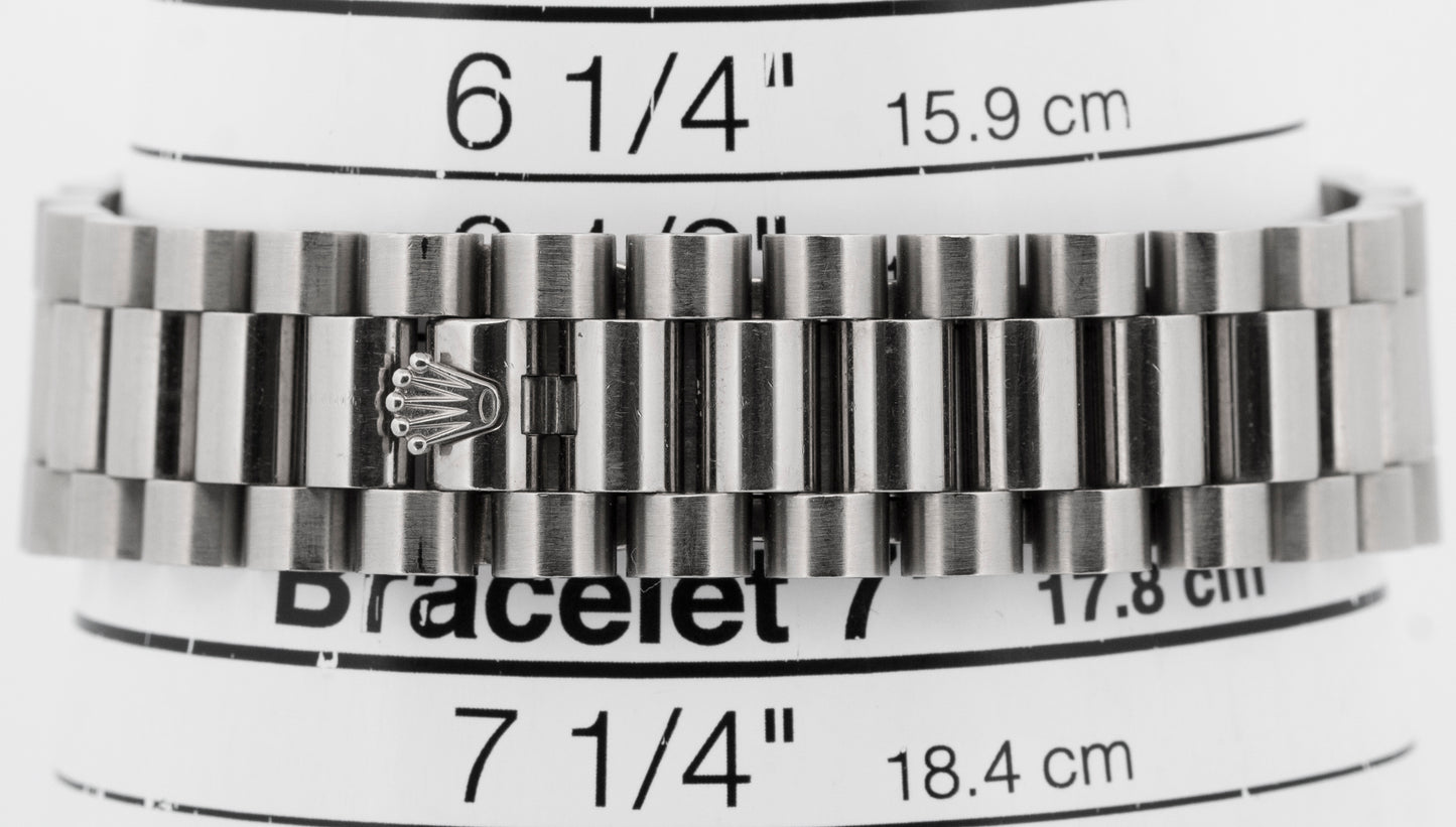 Rolex Day-Date President 36mm Silver Jubilee DIAMOND 18K White Gold 118239 Watch