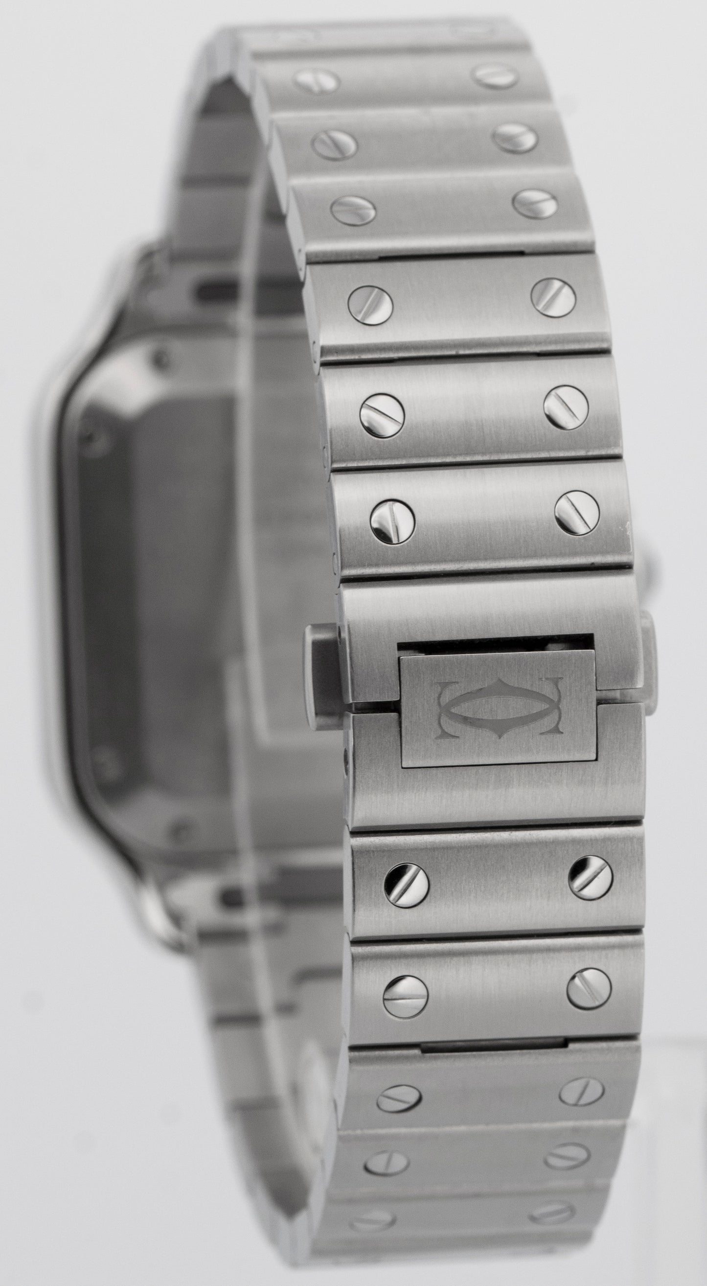 PAPERS Cartier Santos Mid-Size 35mm Stainless Steel White WSSA0029 4075 BOX
