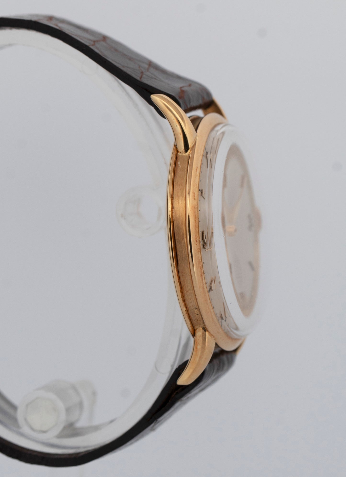 Patek Philippe Calatrava 35mm SILVER Manual 18K Yellow Gold Leather 1513/000J