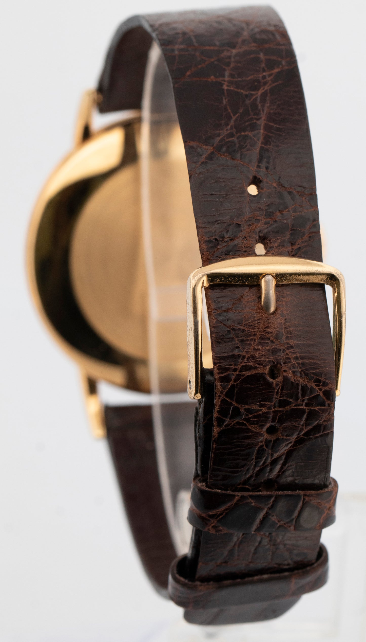 Patek Philippe Calatrava 35mm SILVER Manual 18K Yellow Gold Leather 1513/000J